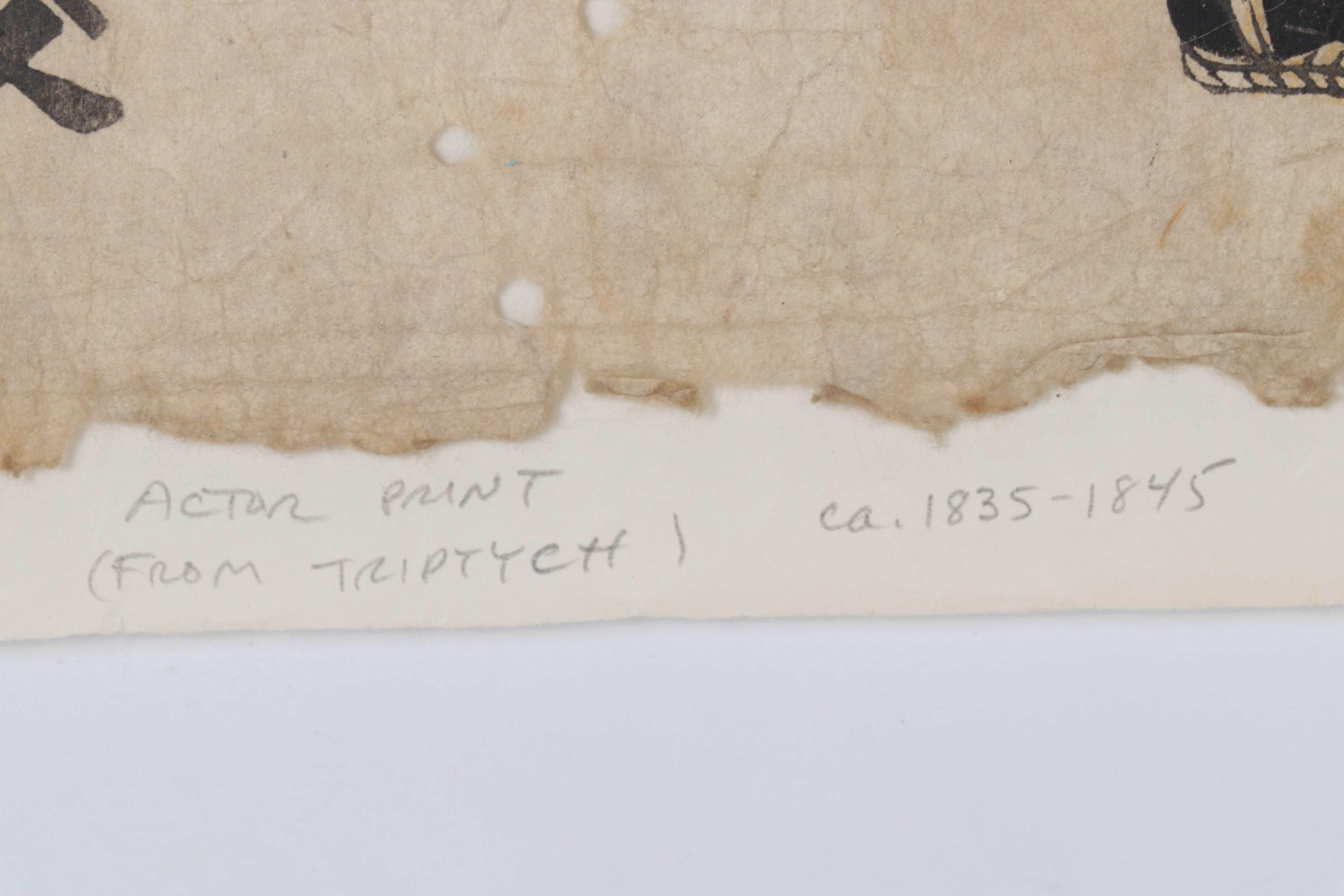 Woodblock After Utagawa Kunisada of Kabuki Actor