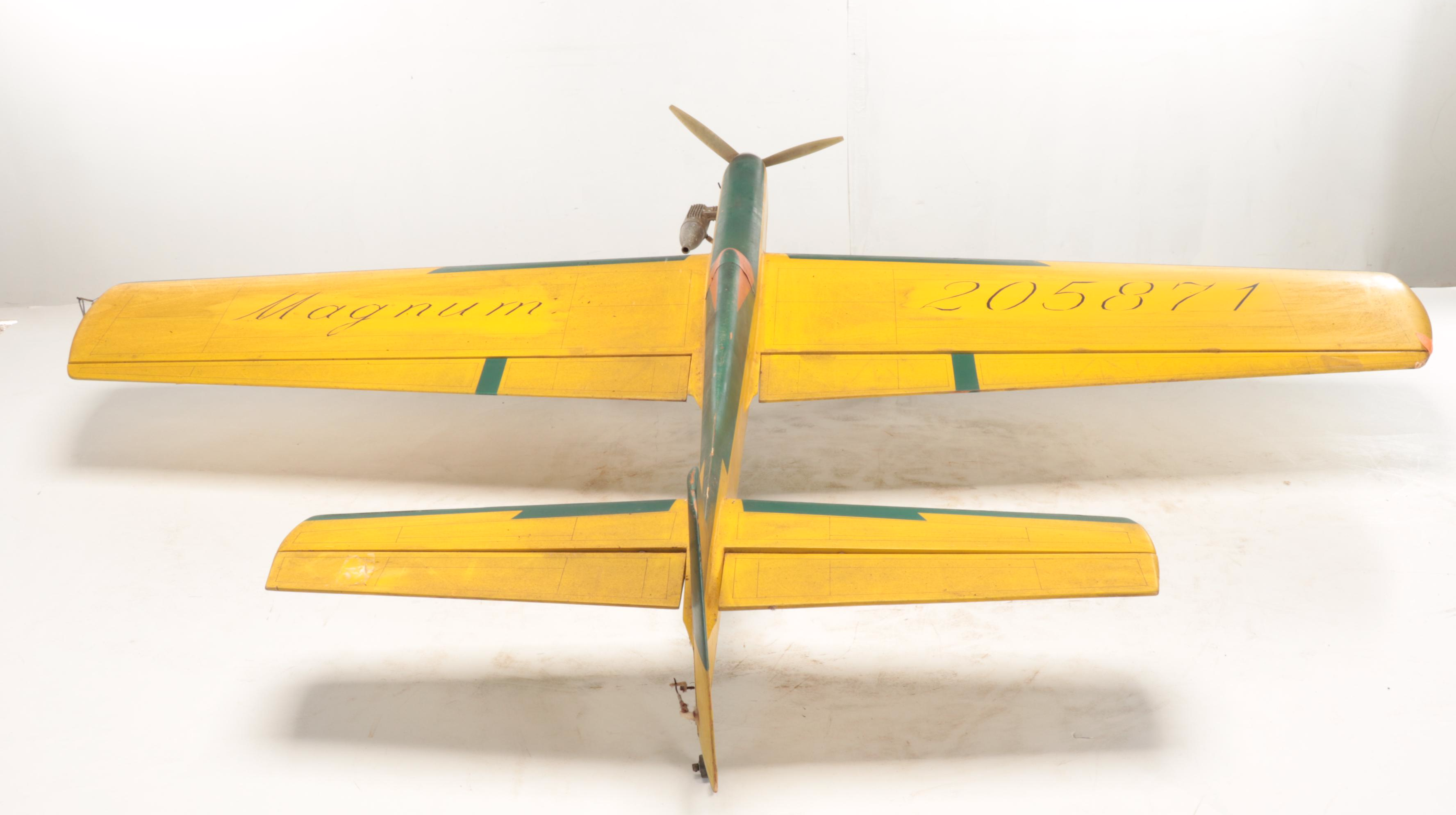 Handbuilt "Magnum" Single Engine Model Airplane, 1989
