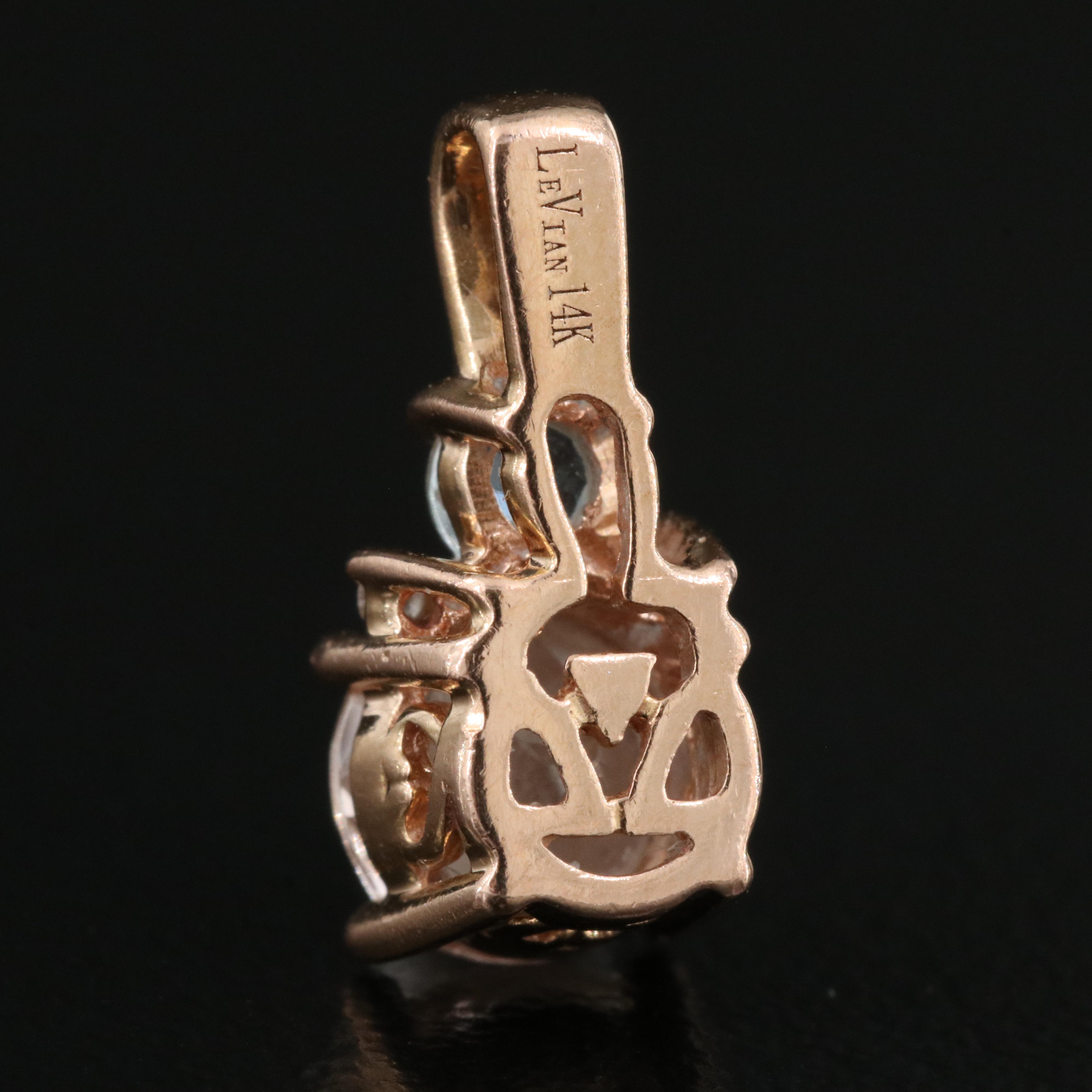 Le Vian 14K Rose Gold Morganite, Aquamarine and Diamond Pendant
