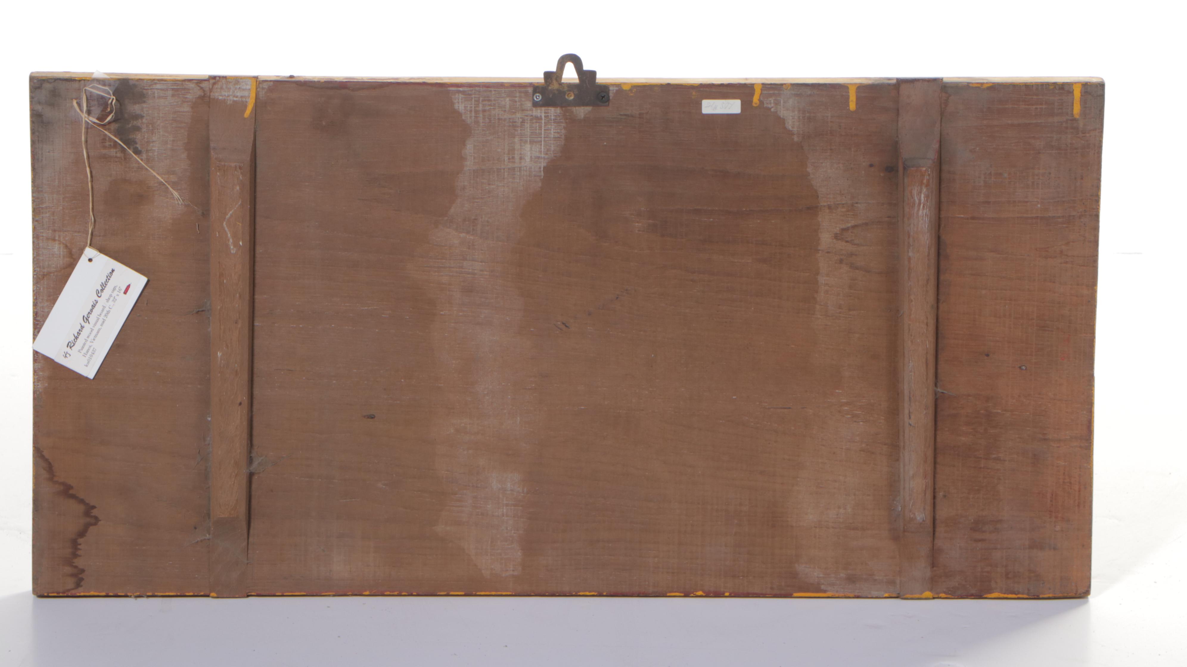 Vietnamese Painted Wood Visual Boards or Shop Signs, Mid-20th Century