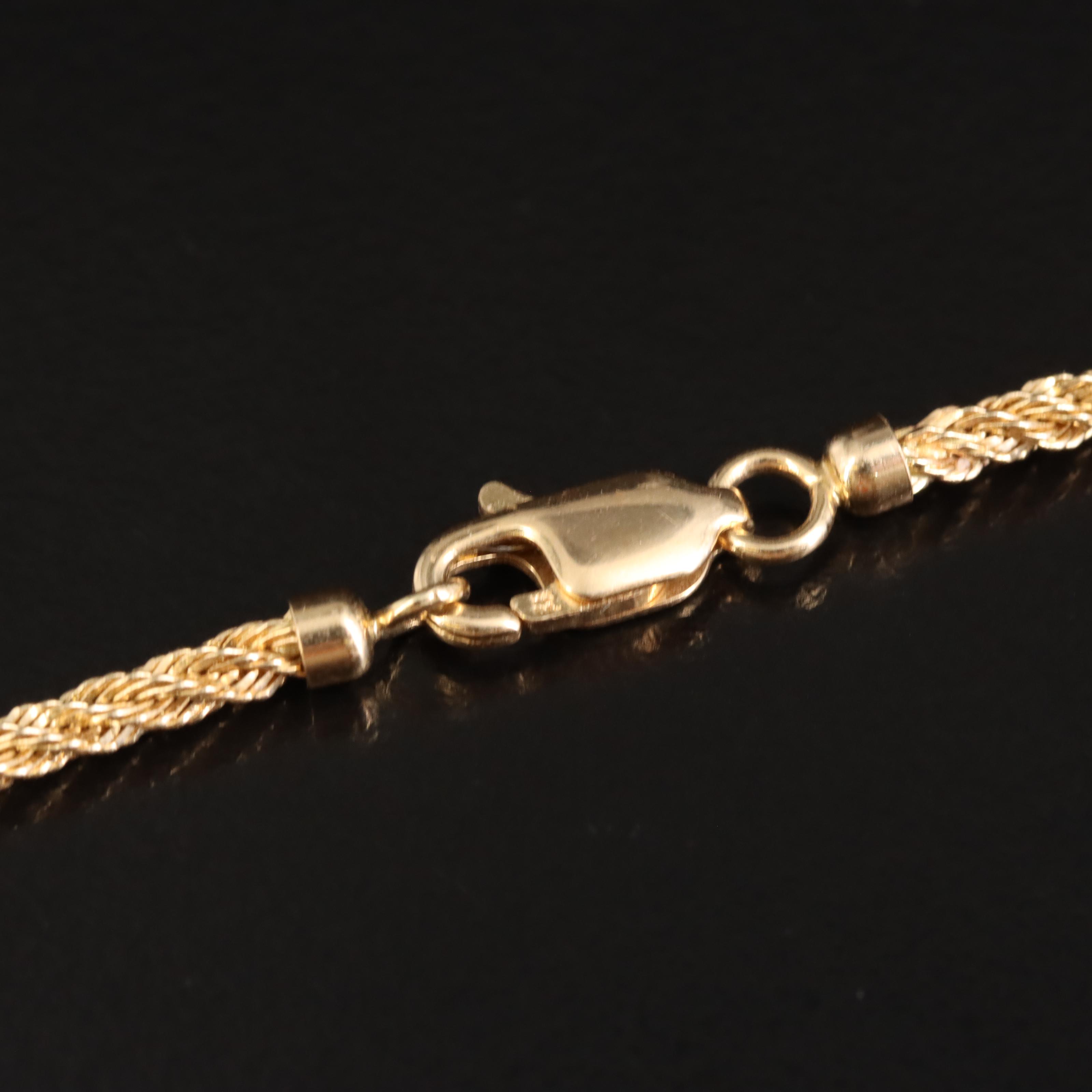 14K Rope Chain Necklace