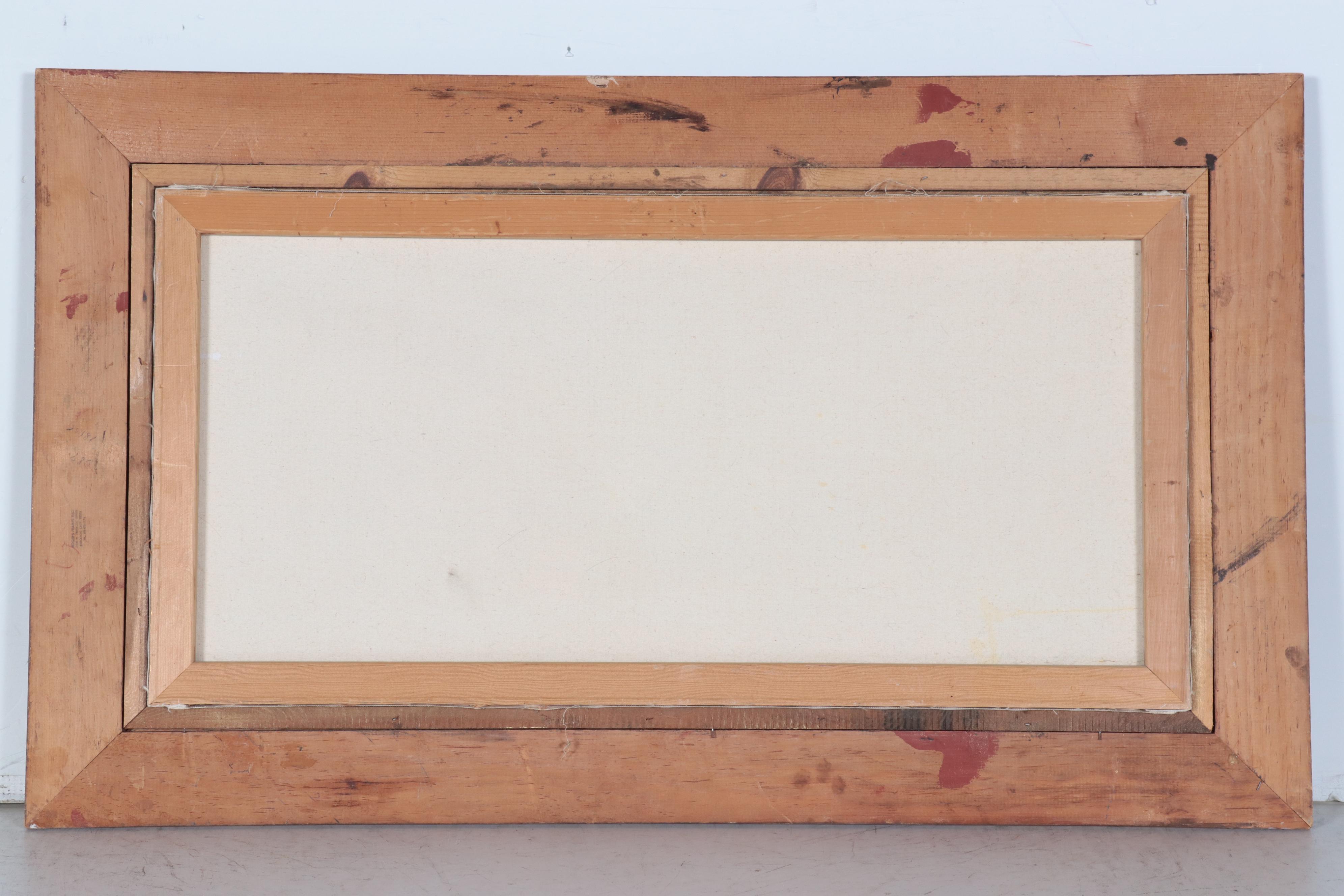 Folk Townscape Acrylic Painting, 1975