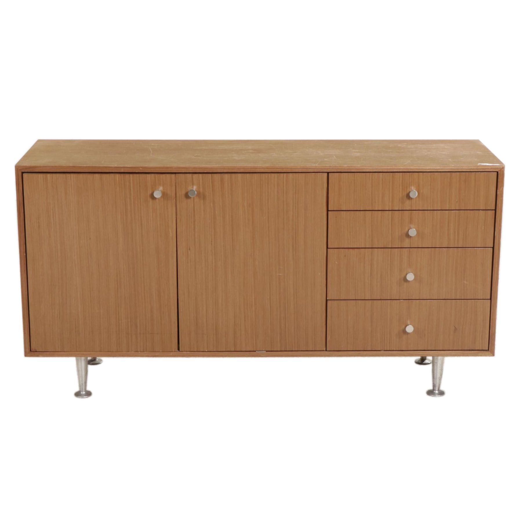 Mid Century Modern Style Teak-Veneered Credenza