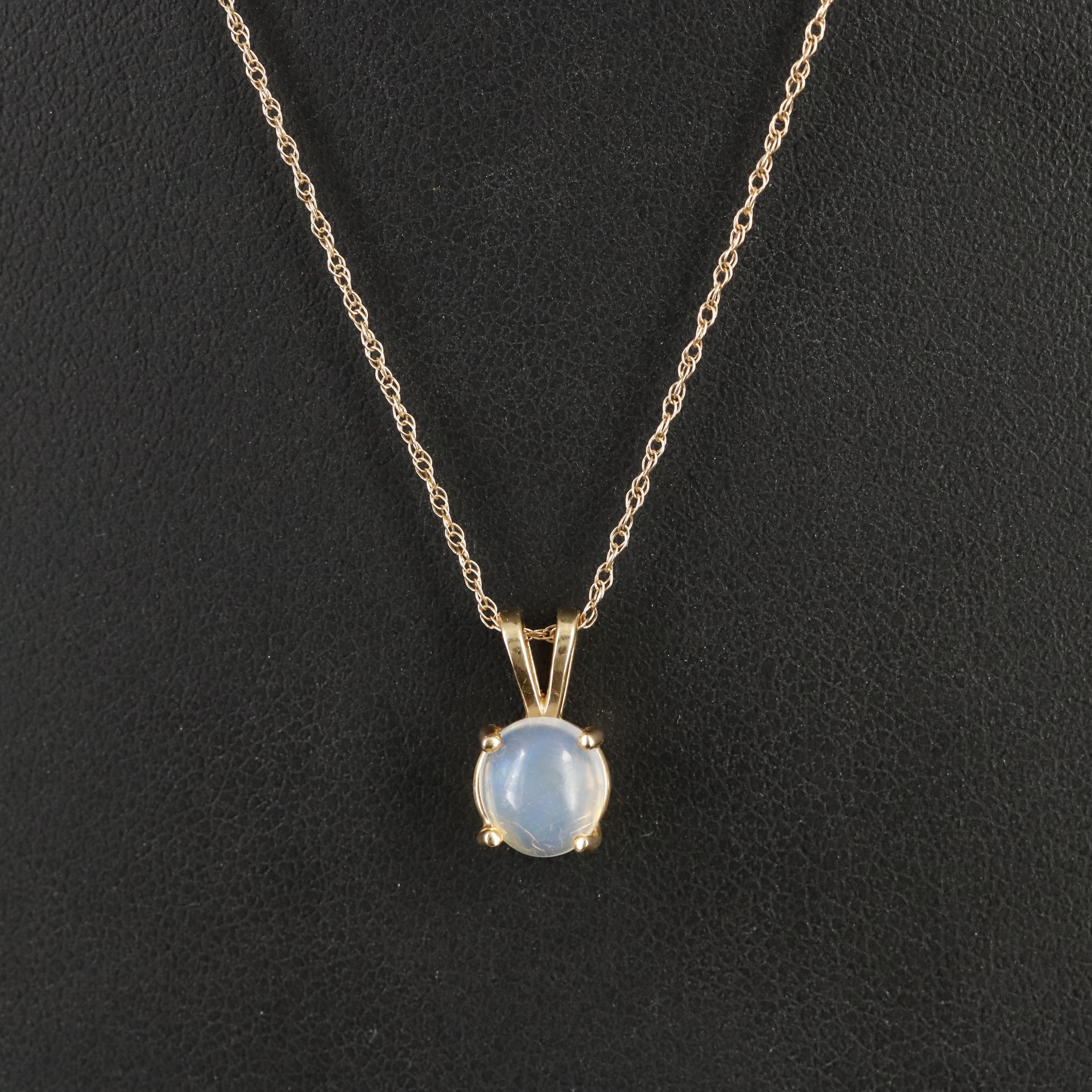 14K Opal Pendant Necklace