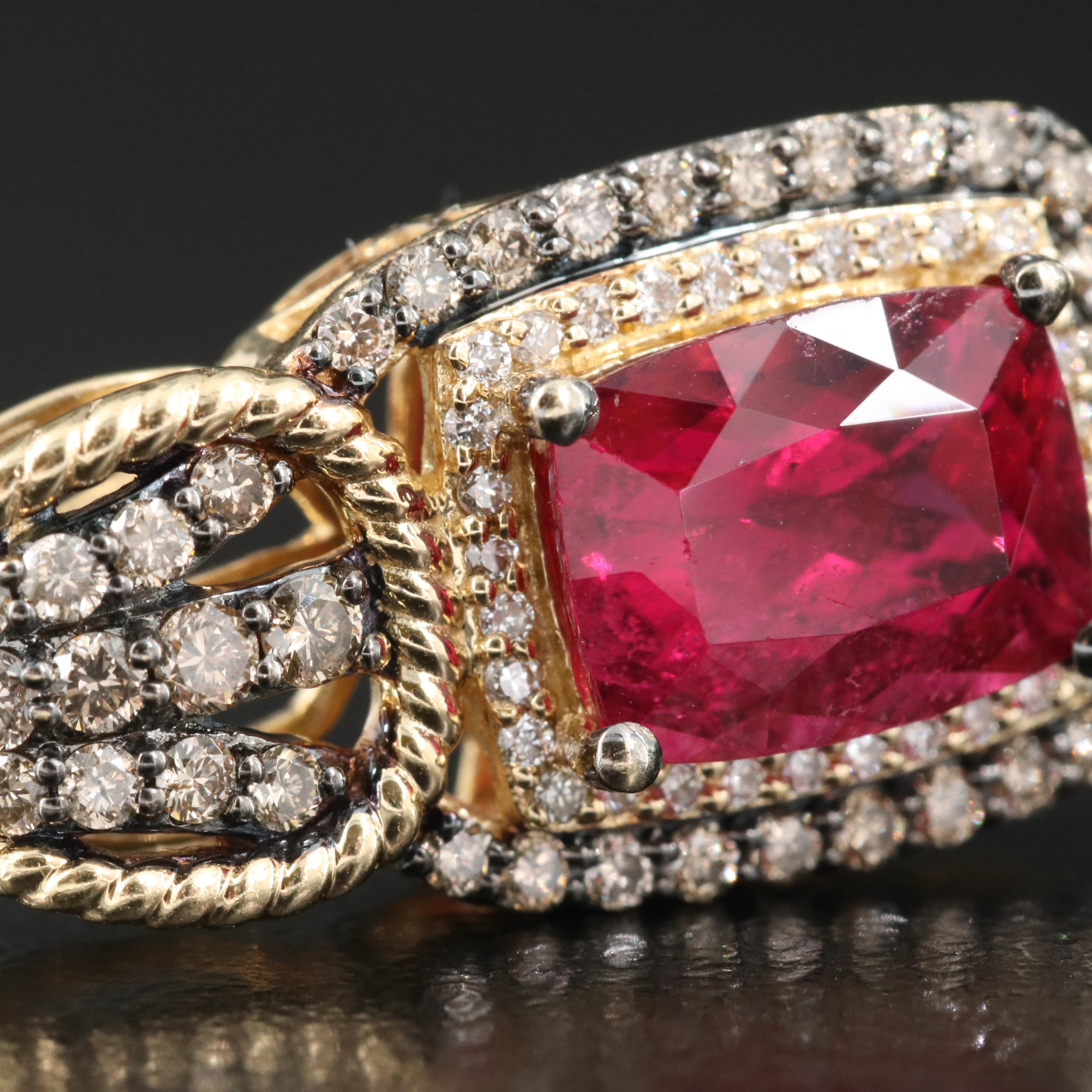 Le Vian 14K Rubellite and Diamond Pendant