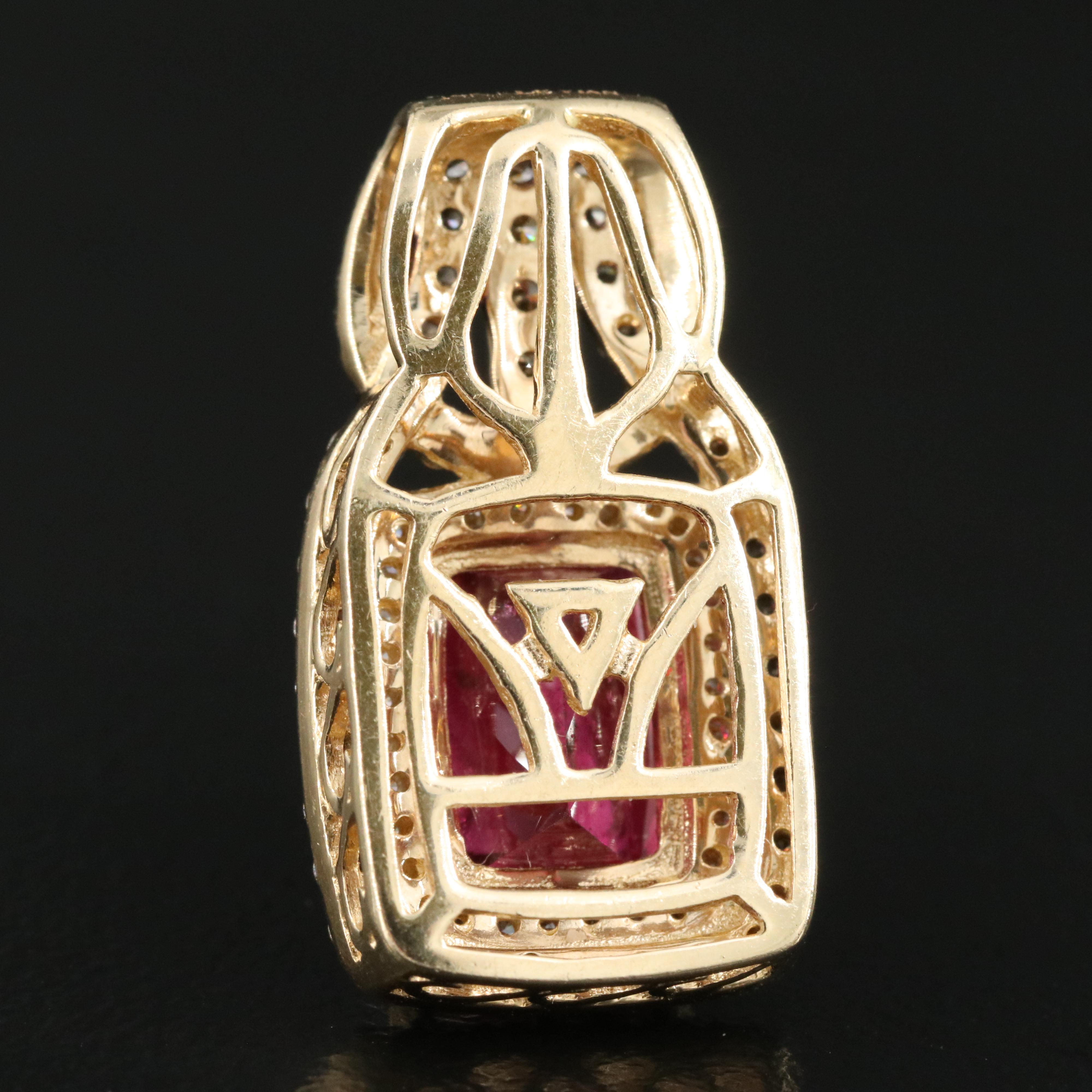 Le Vian 14K Rubellite and Diamond Pendant