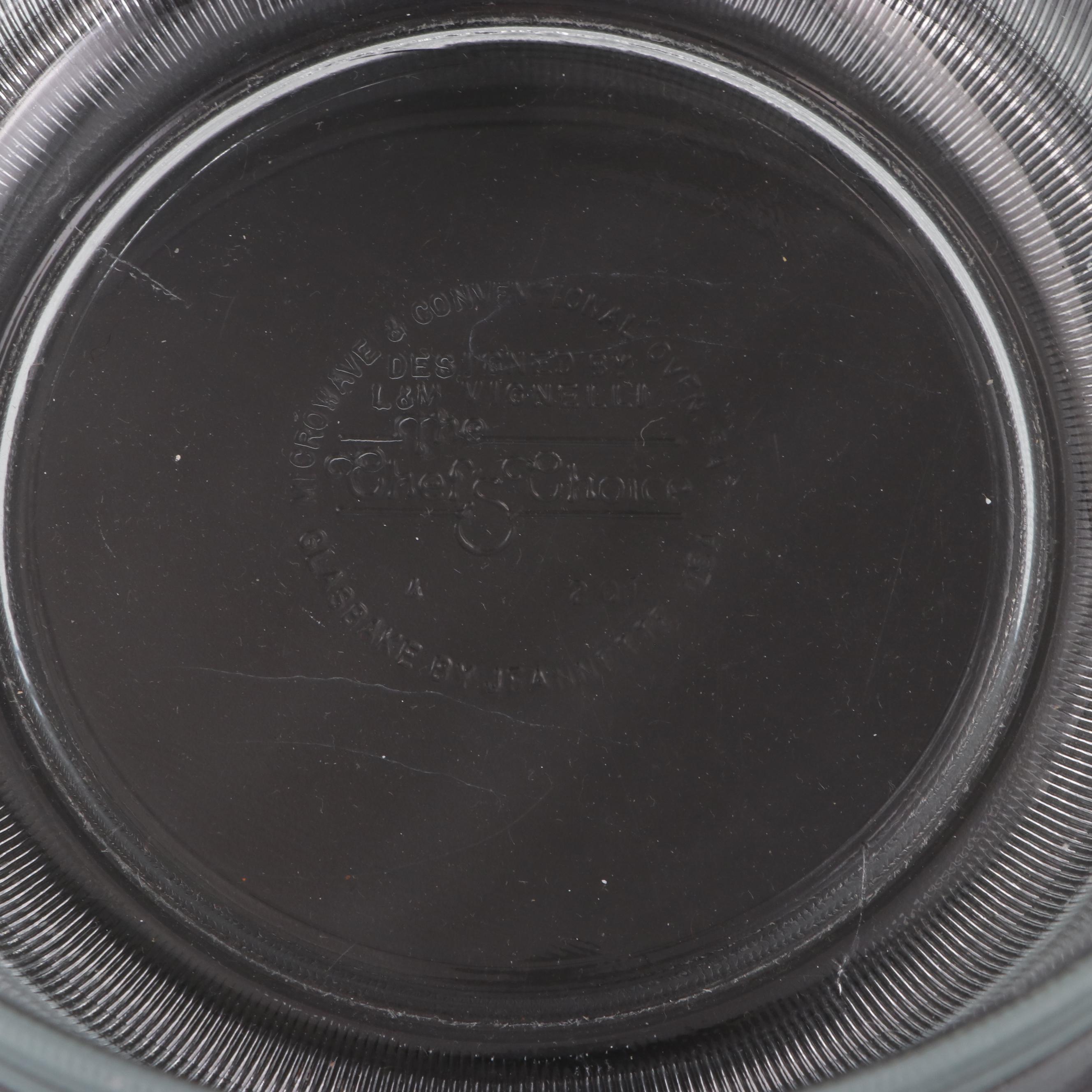 Jeanette Glasbake "Chef's Choice" Casseroles with Au Gratin Lids, Late 20th C.