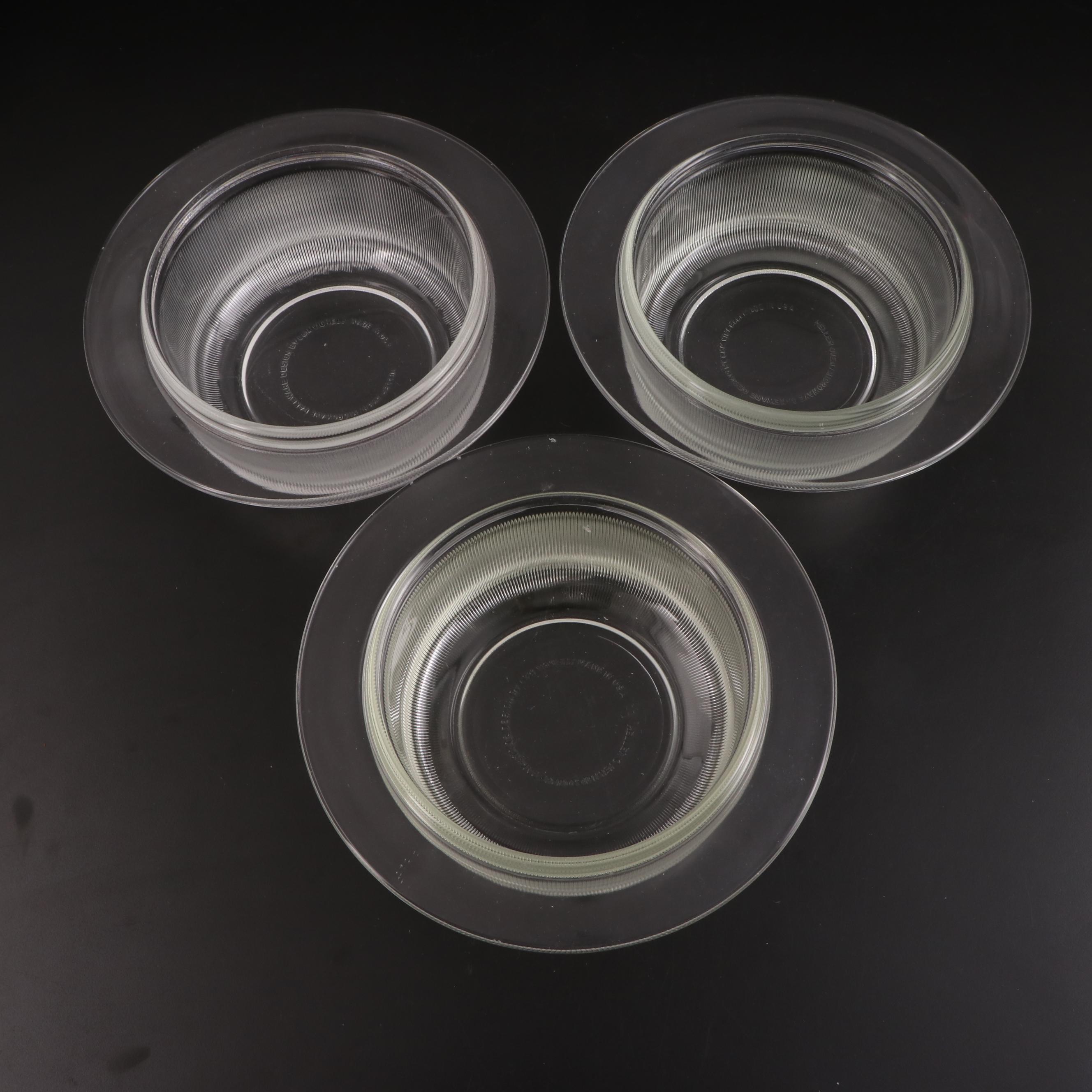 Jeanette Glasbake "Chef's Choice" Casseroles with Au Gratin Lids, Late 20th C.