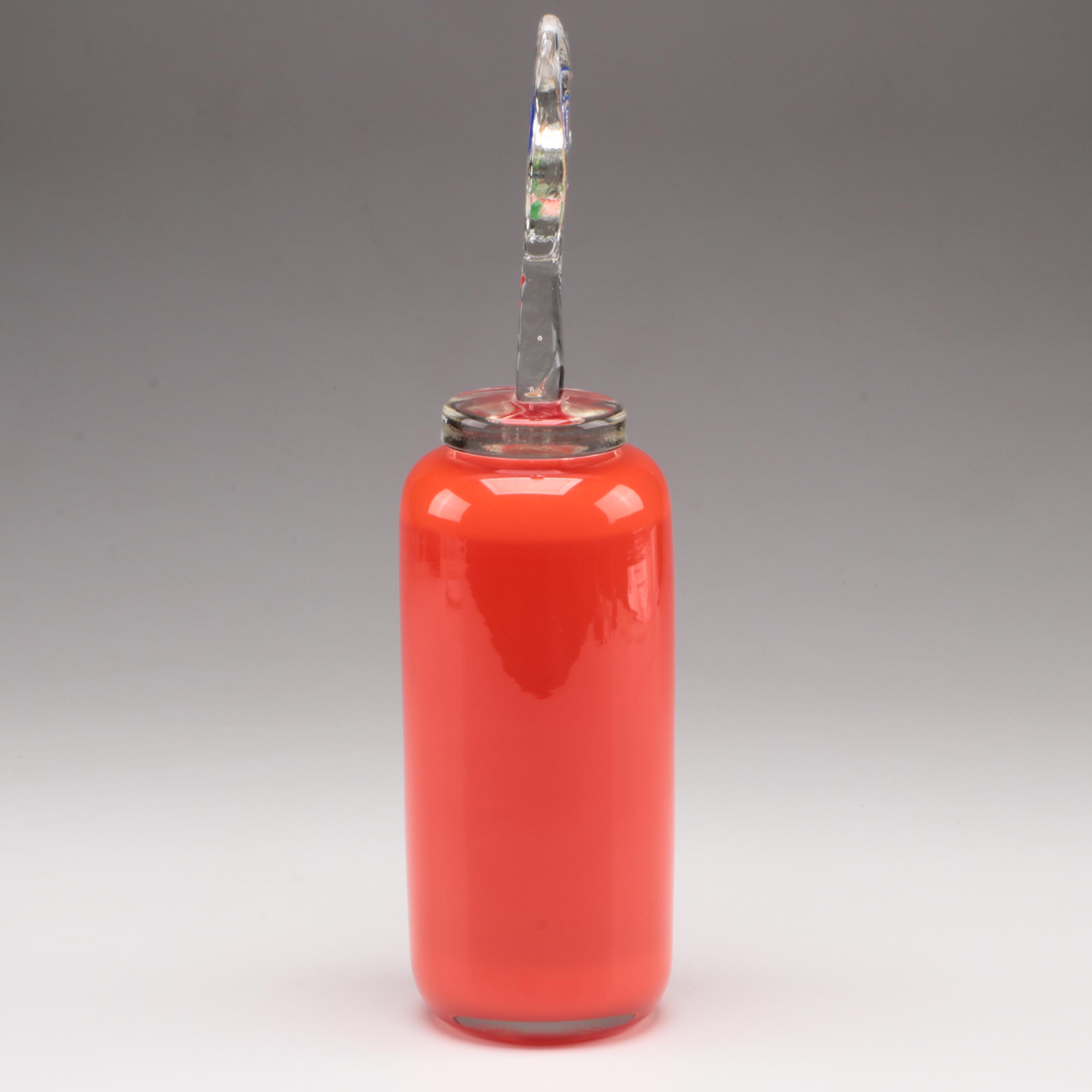 Catherine Sintès and Nicolas Morin Studio Glass Jar with Figural Stopper