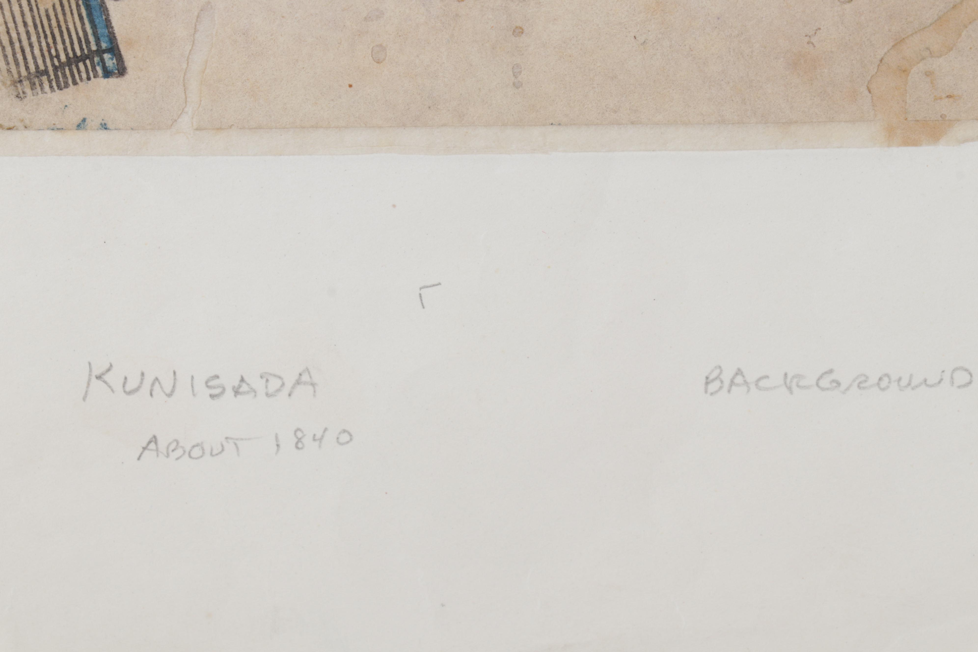 Woodblock After Utagawa Kunisada "Waitress at Roadside Tea Stand"