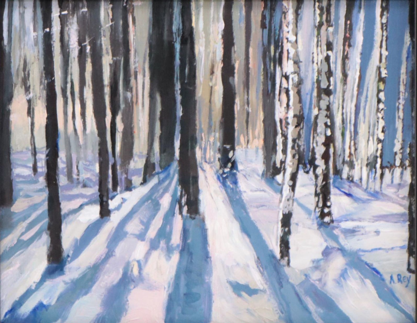 Agnes Rey Oil Painting "Forest Melody," 2022