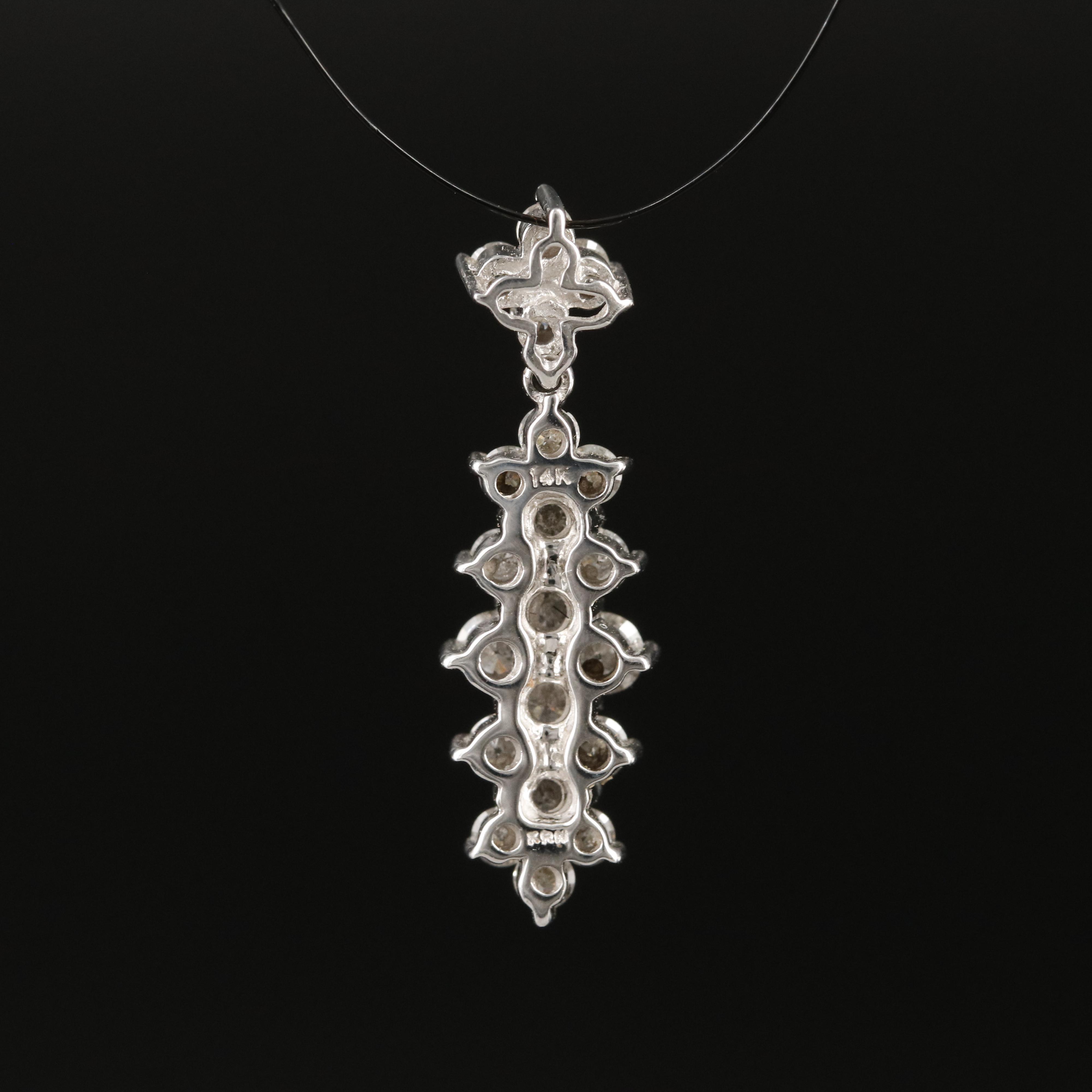 14K 0.70 CTW Diamond Pendant