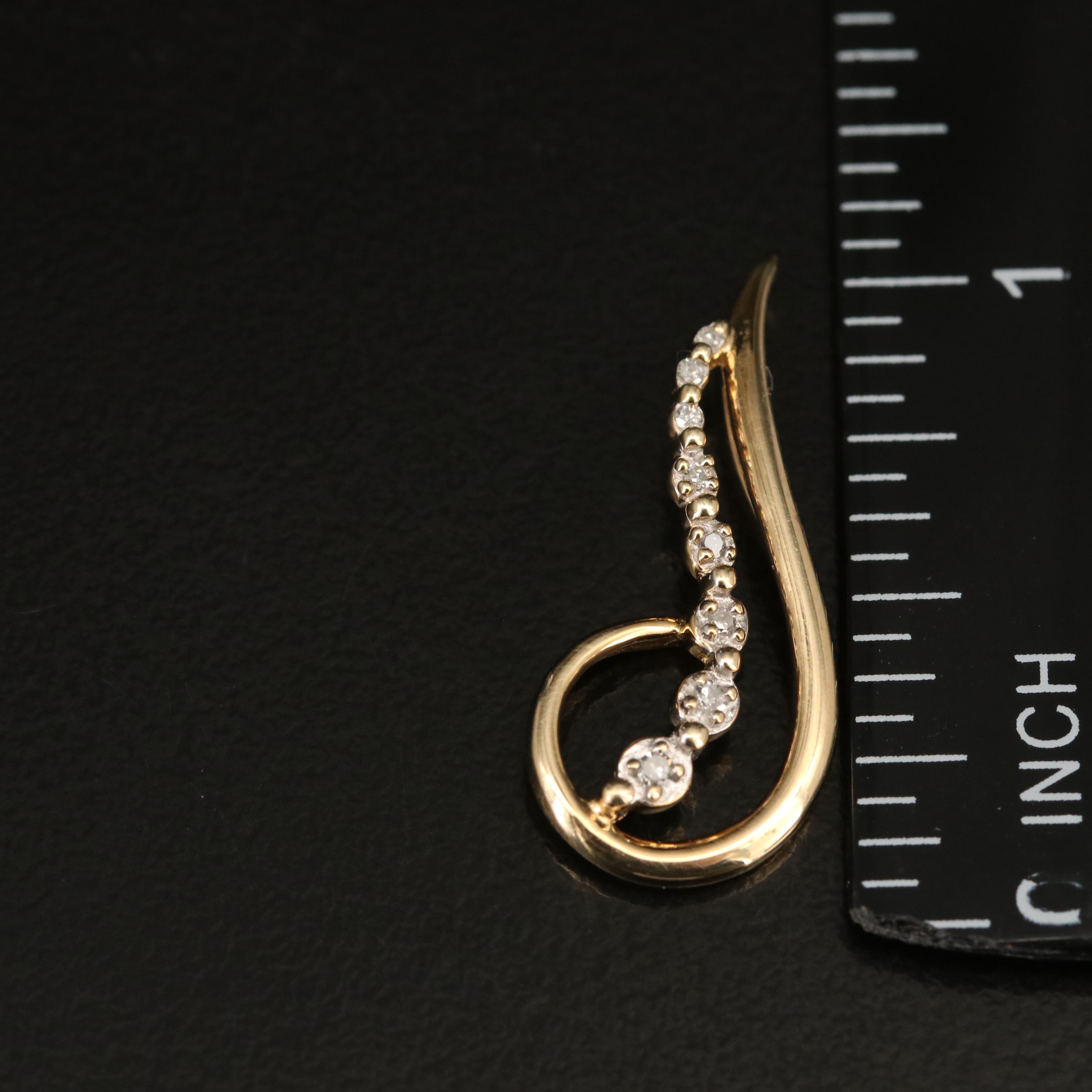 10K 0.04 CTW Diamond Pendant