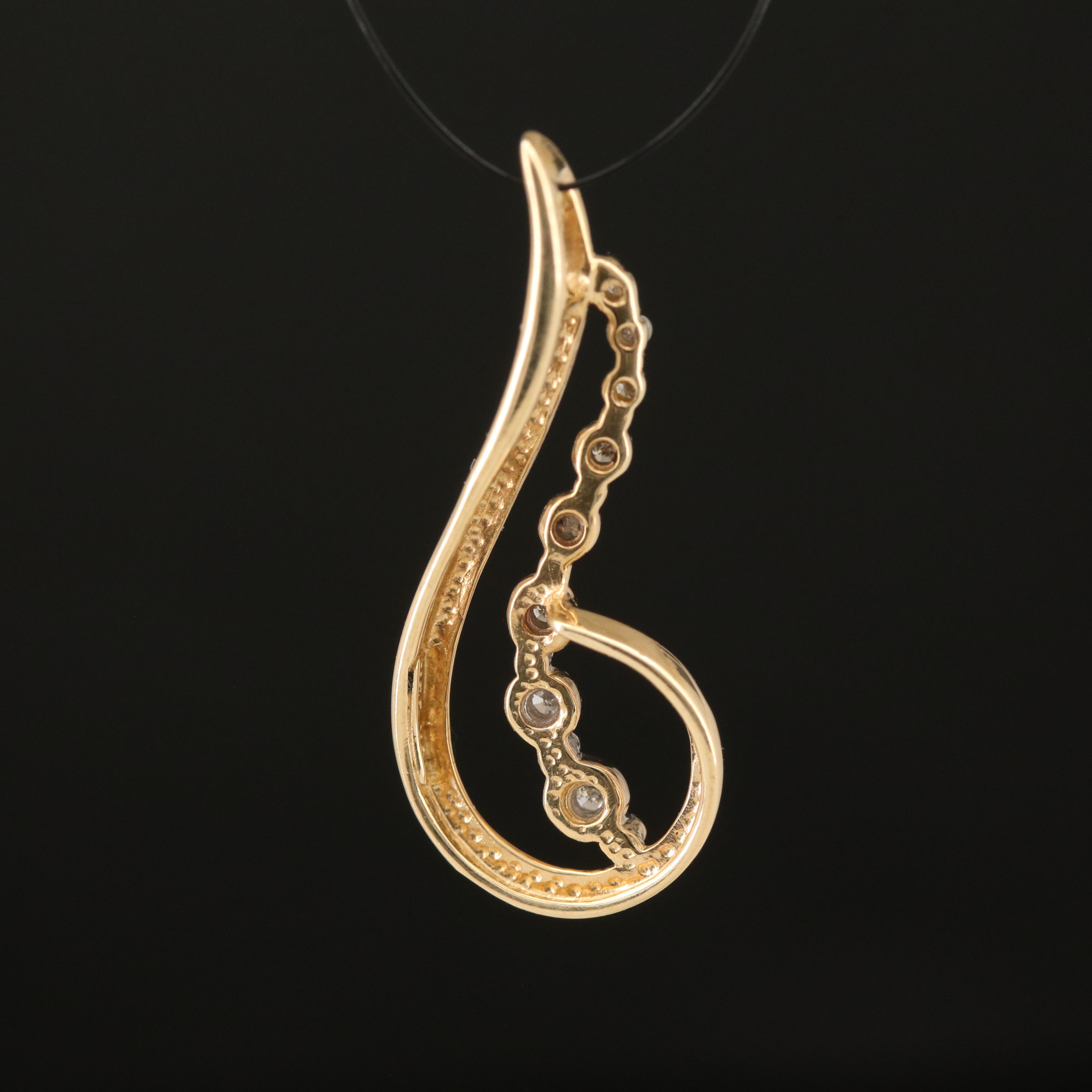 10K 0.04 CTW Diamond Pendant