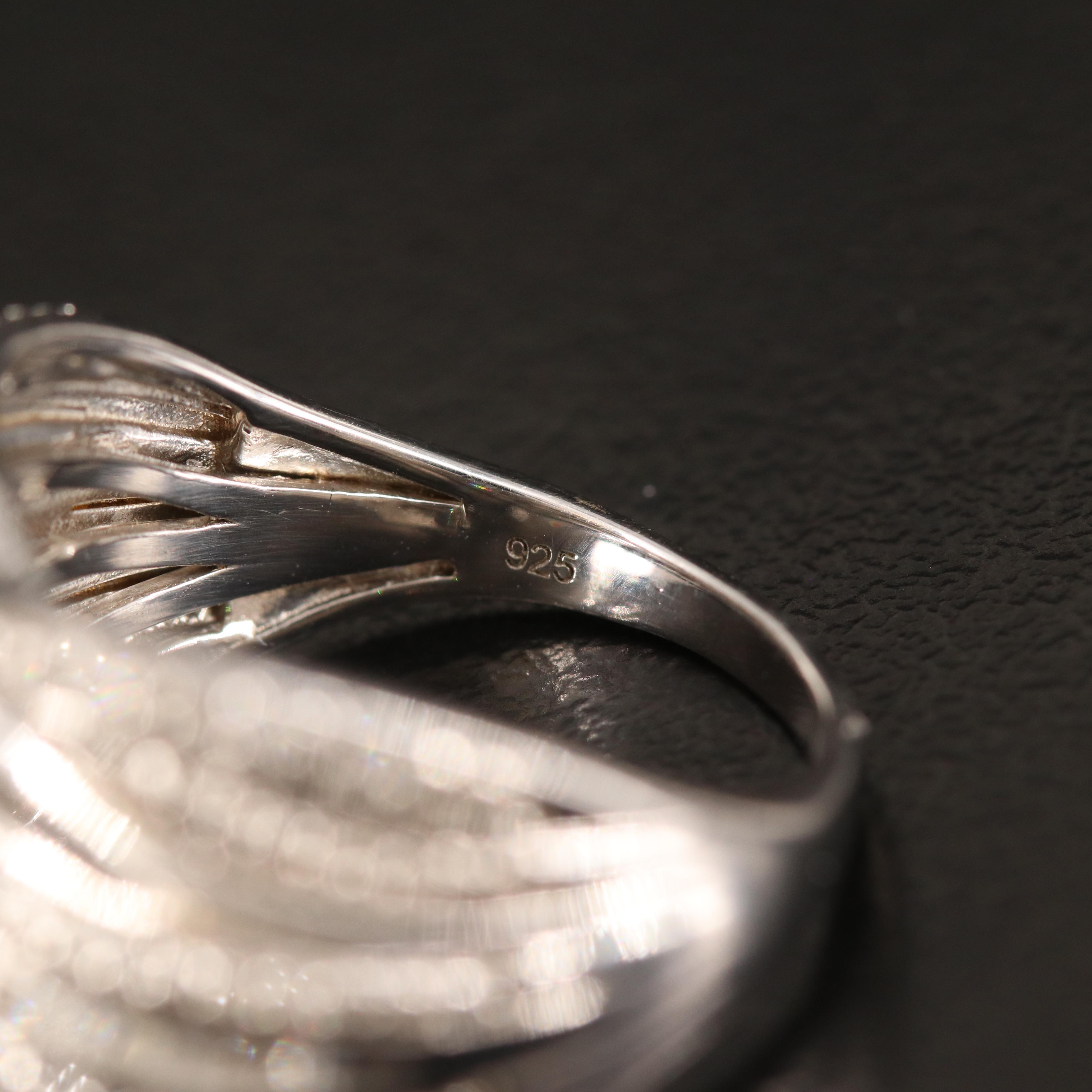 Diamond Crossover Ring in Sterling