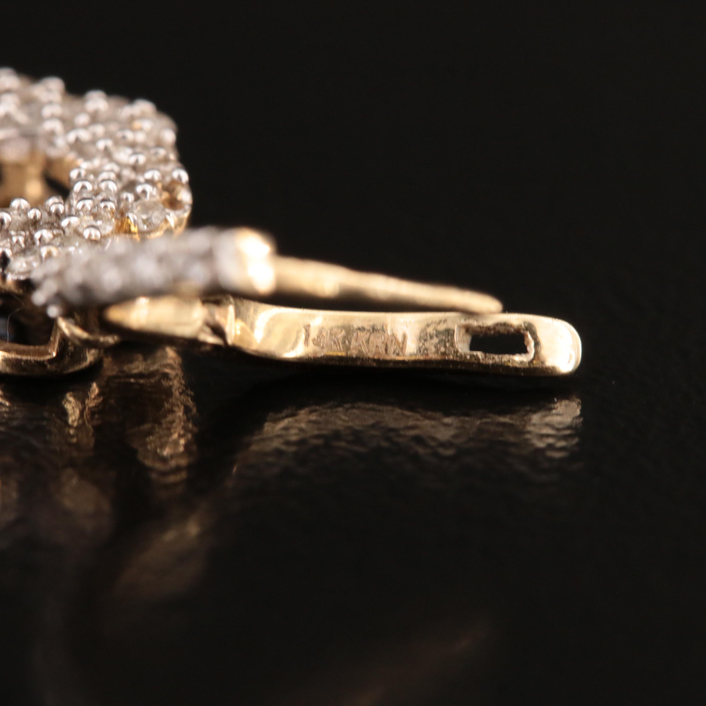 14K 0.74 CTW Diamond En Tremblant Drop Earrings