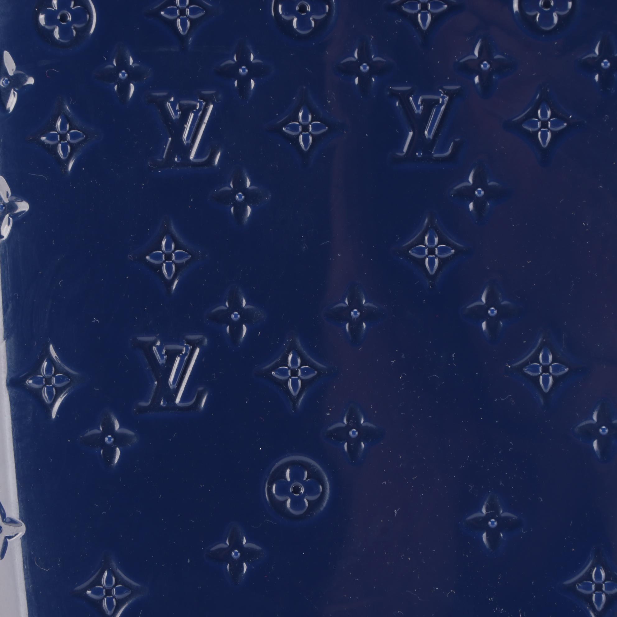 Louis Vuitton Rain Boots in Monogram-Embossed Blue Rubber