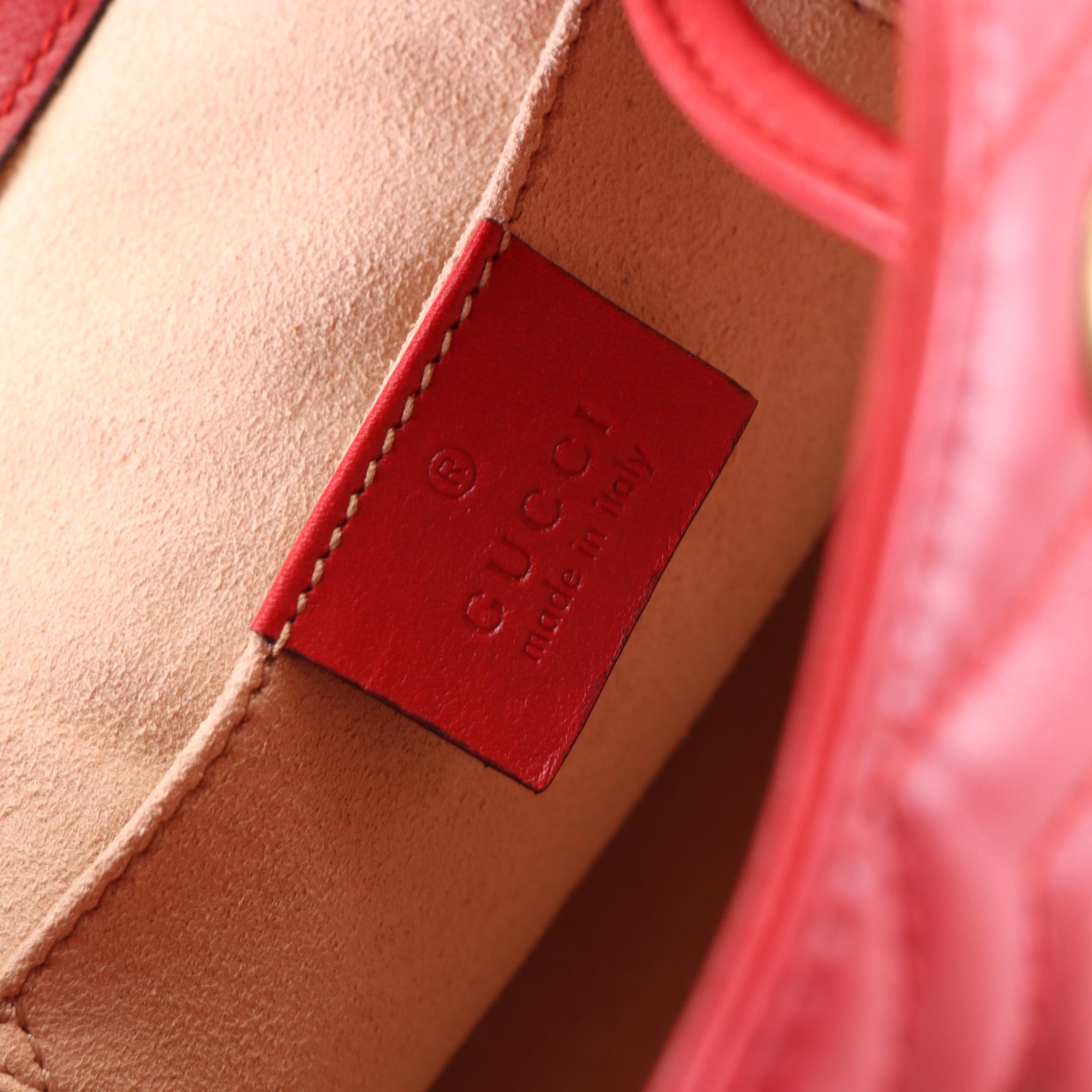 Gucci GG Marmont Backpack Purse in Chevron Matelassé Leather