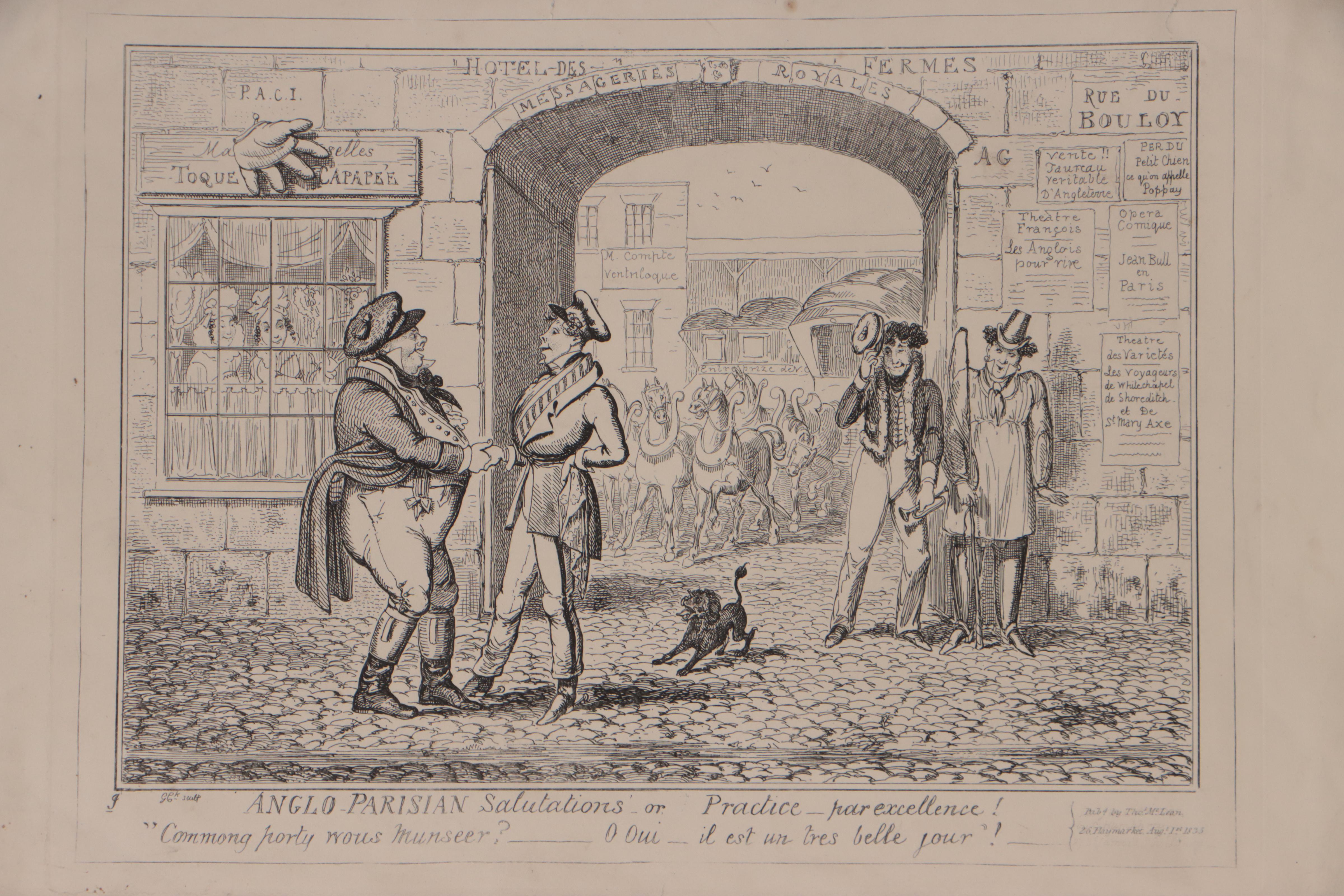 After George Cruikshank Lithograph Political Cartoons