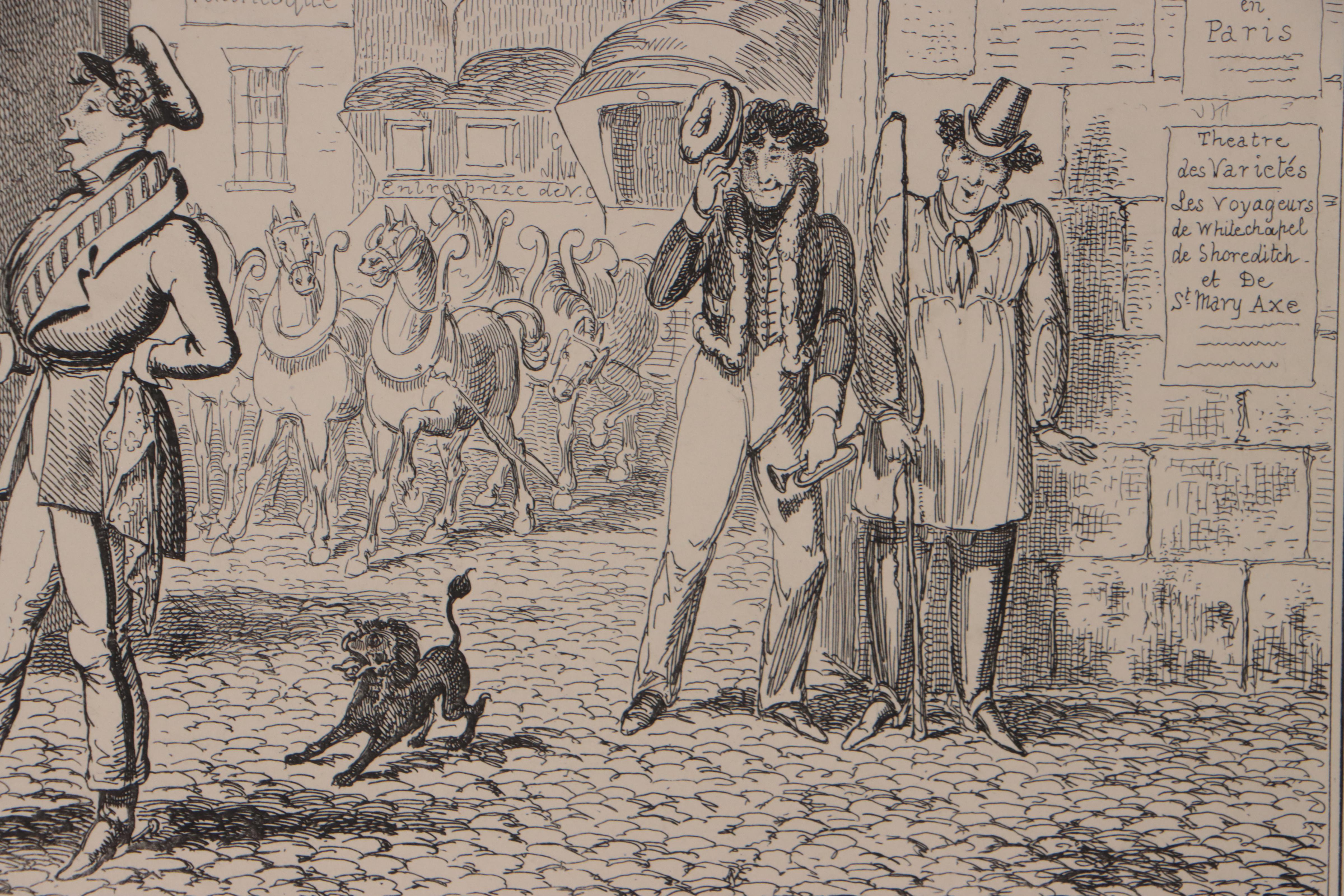 After George Cruikshank Lithograph Political Cartoons