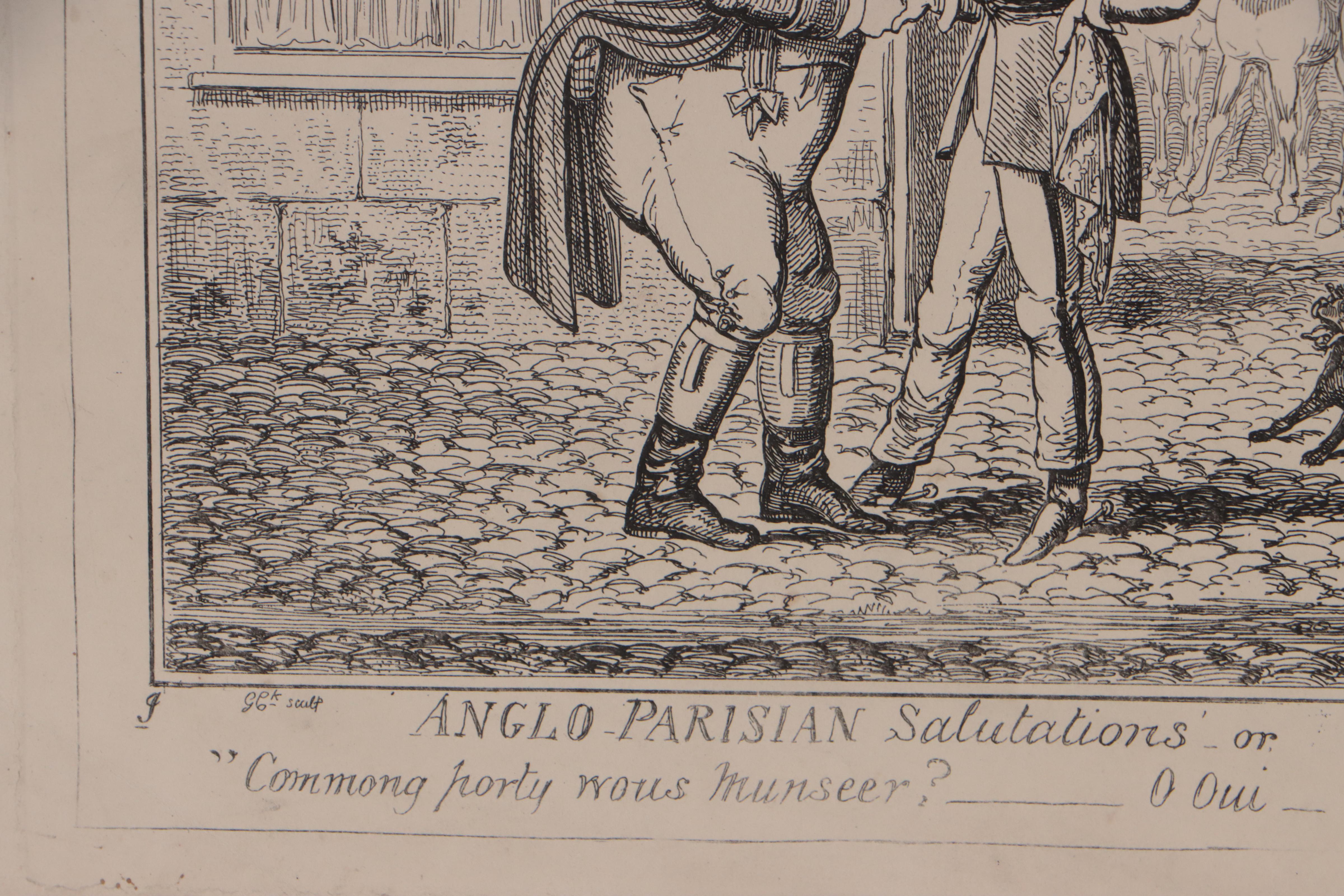 After George Cruikshank Lithograph Political Cartoons