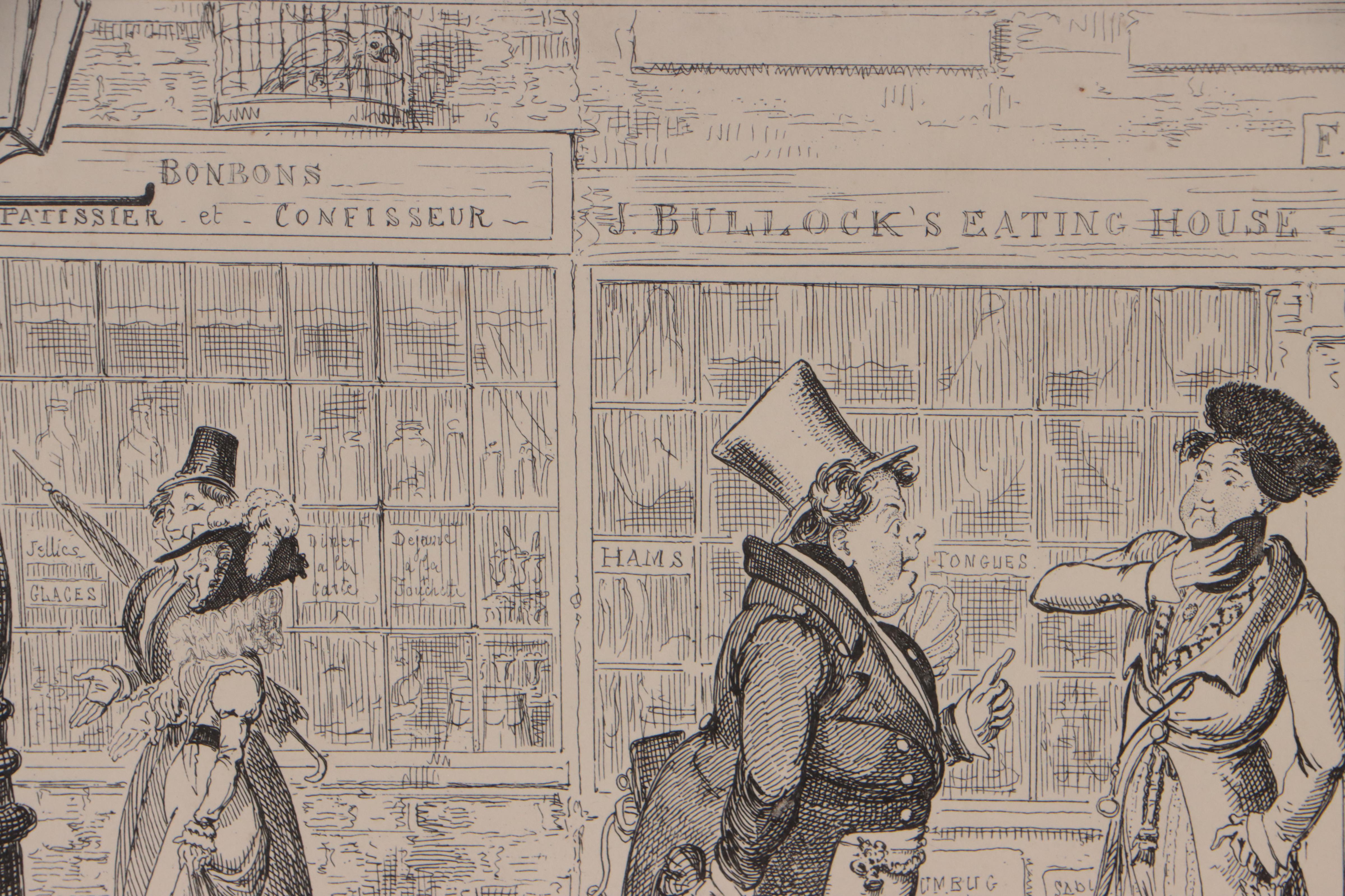 After George Cruikshank Lithograph Political Cartoons