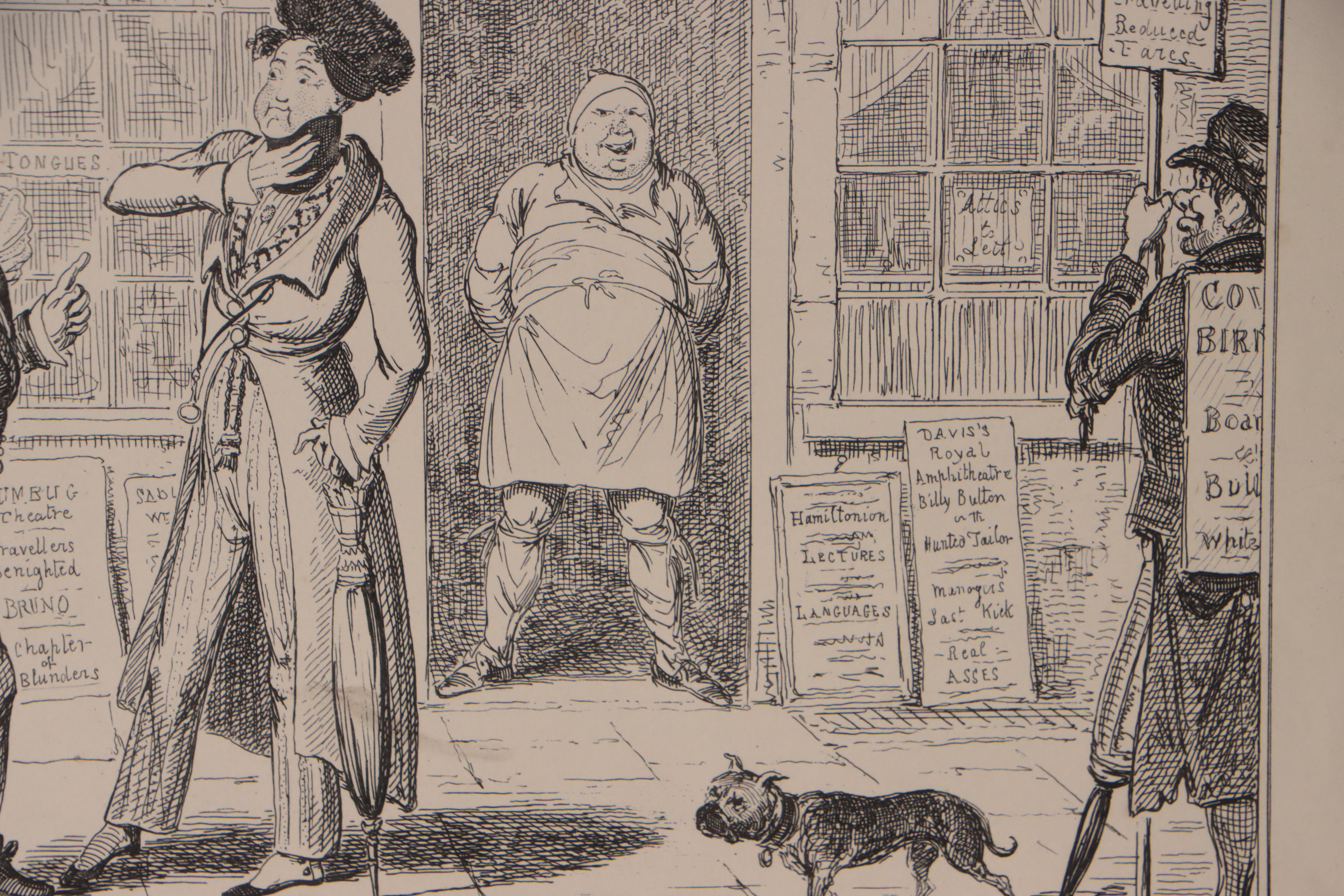 After George Cruikshank Lithograph Political Cartoons