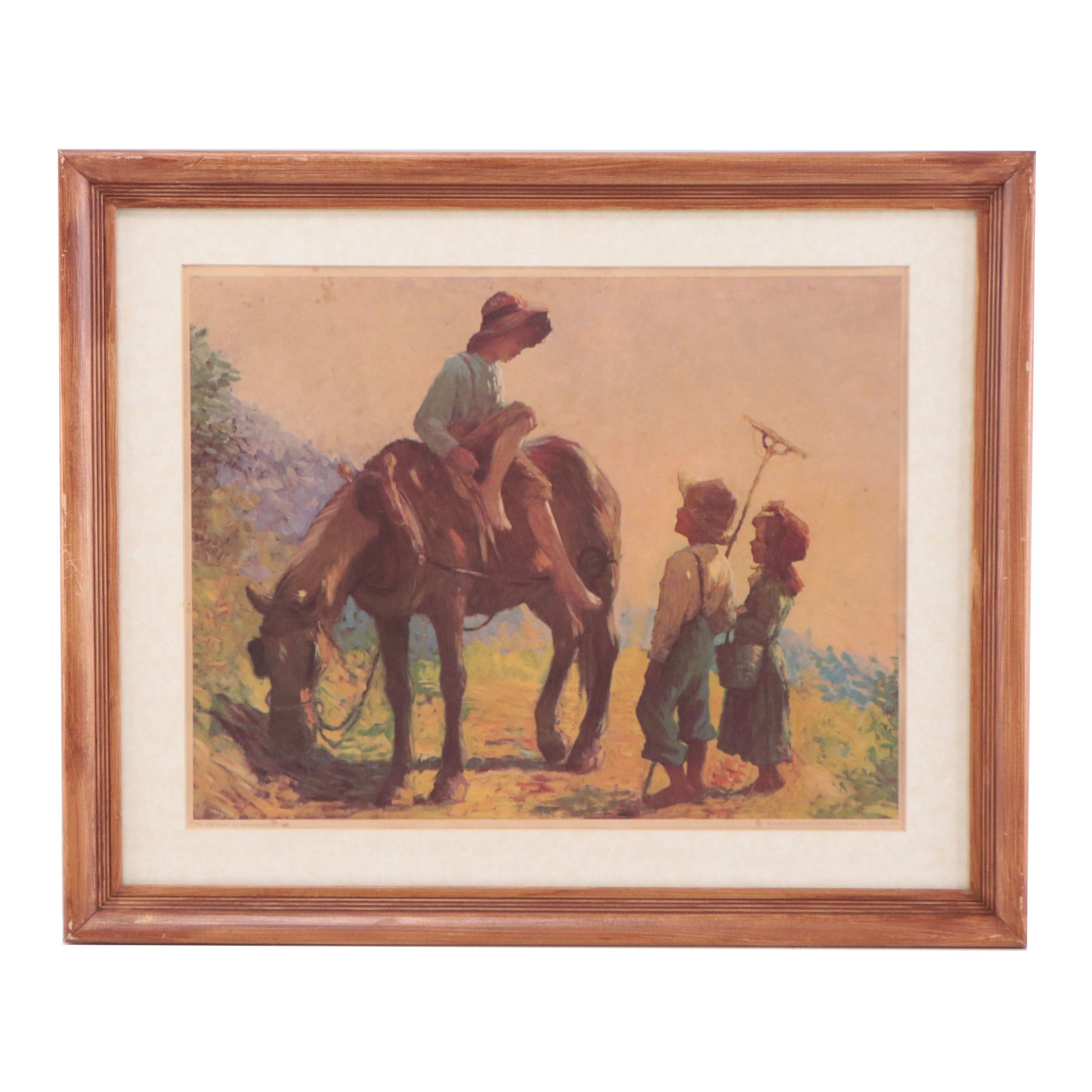 Offset Lithograph After Adam Emory Albright "The Old Farm," 1958