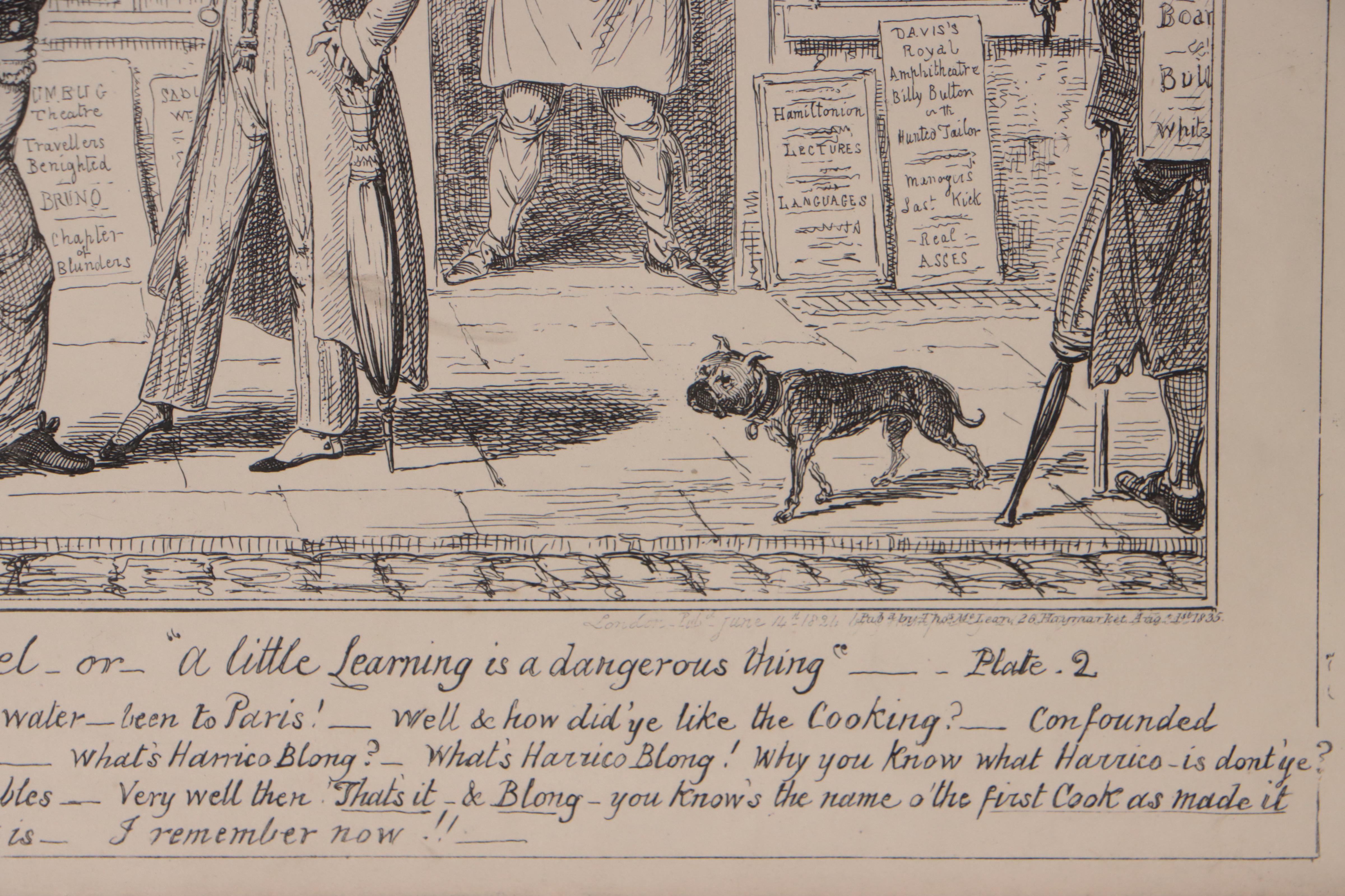 After George Cruikshank Lithograph Political Cartoons