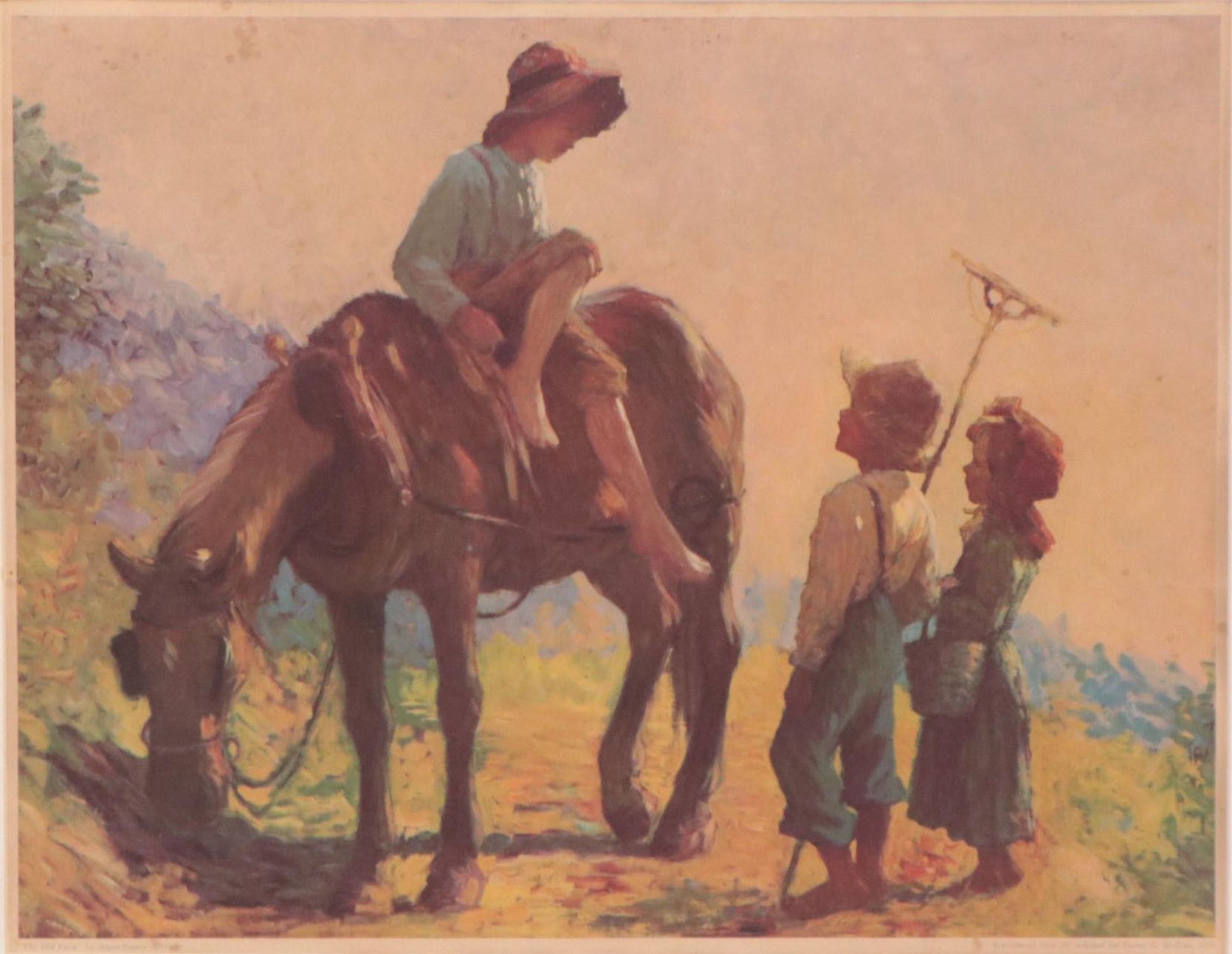 Offset Lithograph After Adam Emory Albright "The Old Farm," 1958