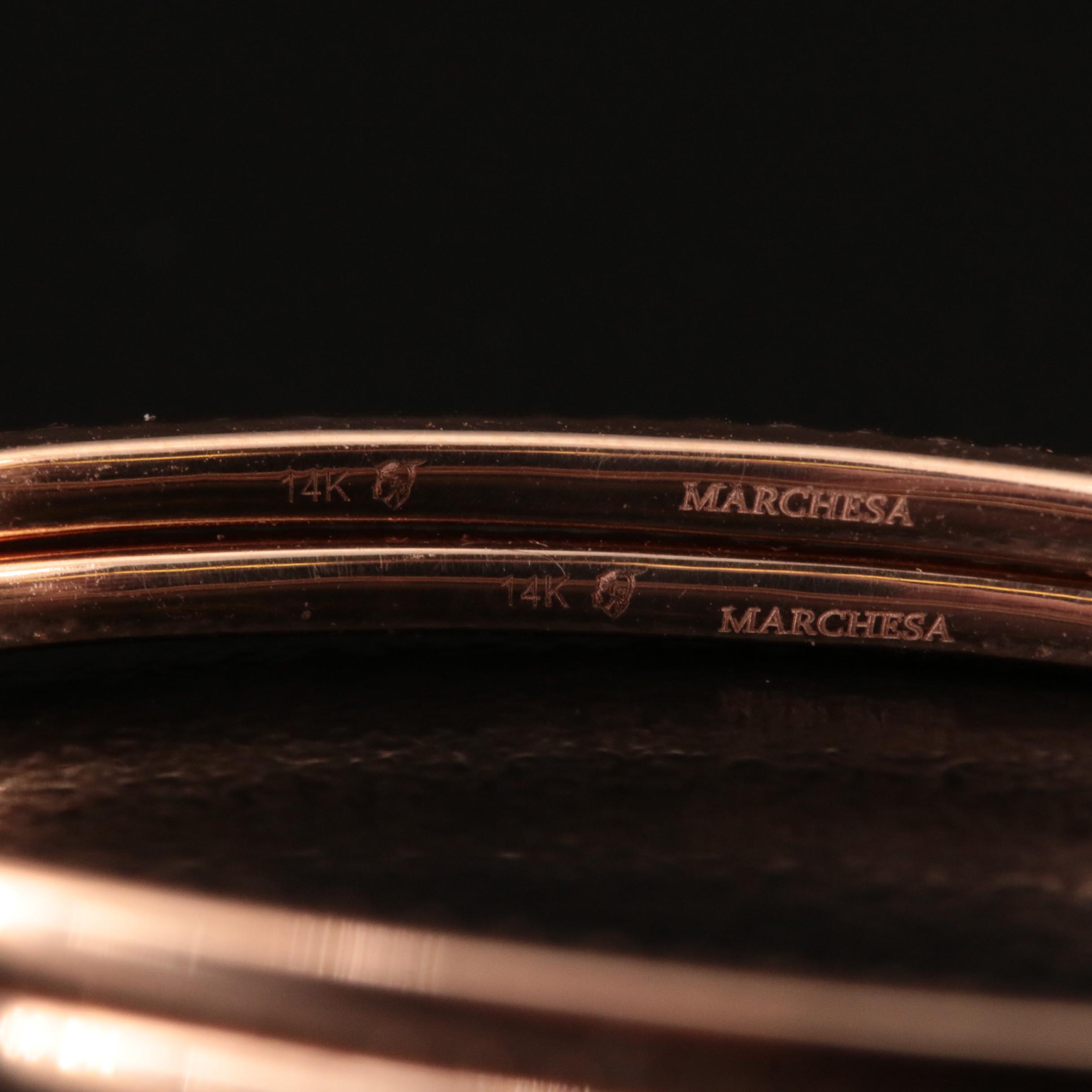 14K Rose Gold 0.88 CTW Diamond Modified Elongated Inside-Out Hoop Earrings