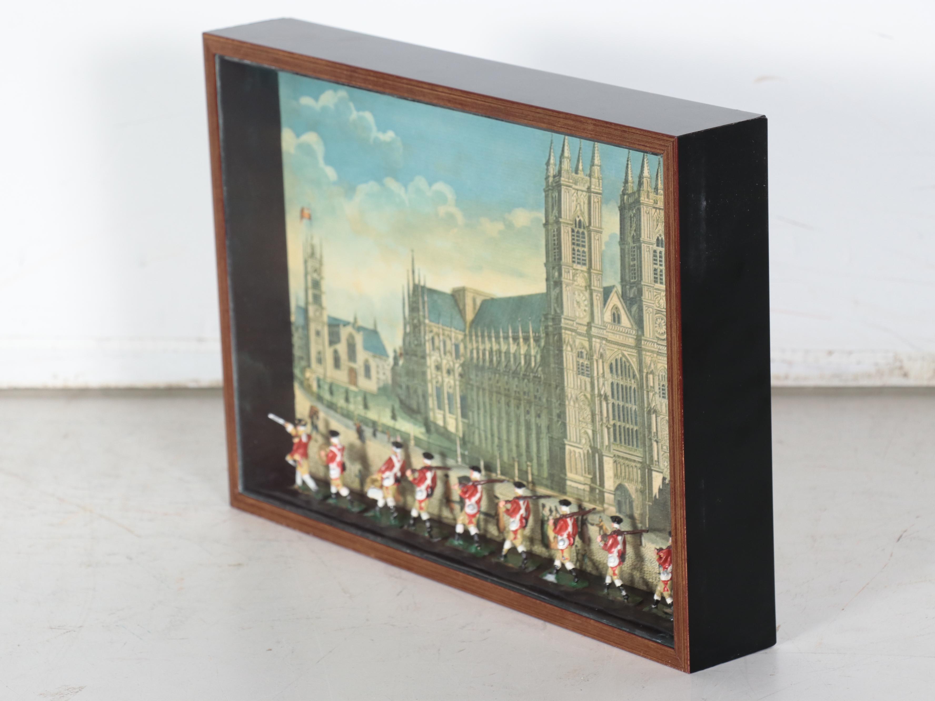 "Westminster Abbey" After Thomas Shepherd with Miniature Soldiers