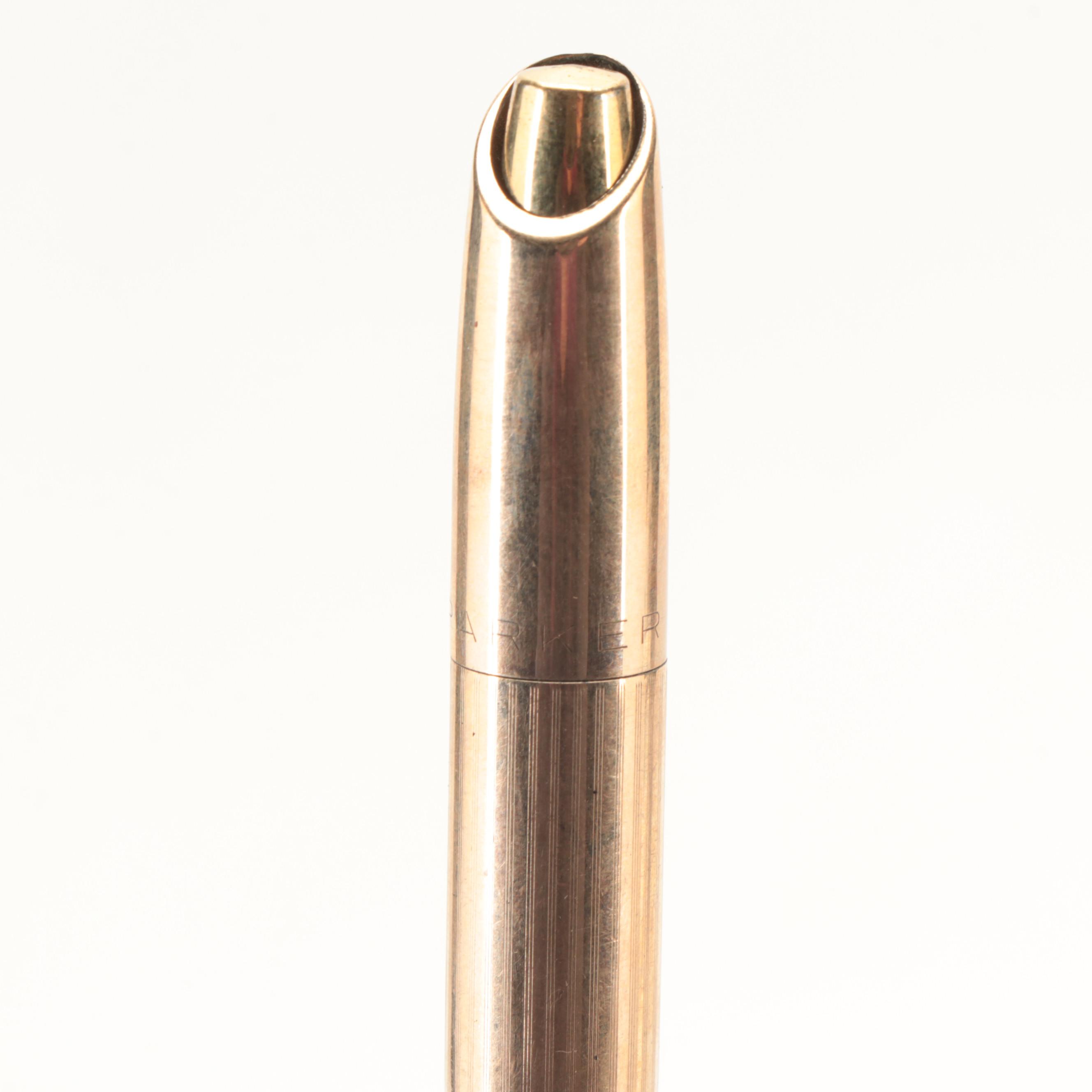 Ronson Gold-Filled "Penciliter", Mechanical Pencil, Ballpoint and Fountain Pen