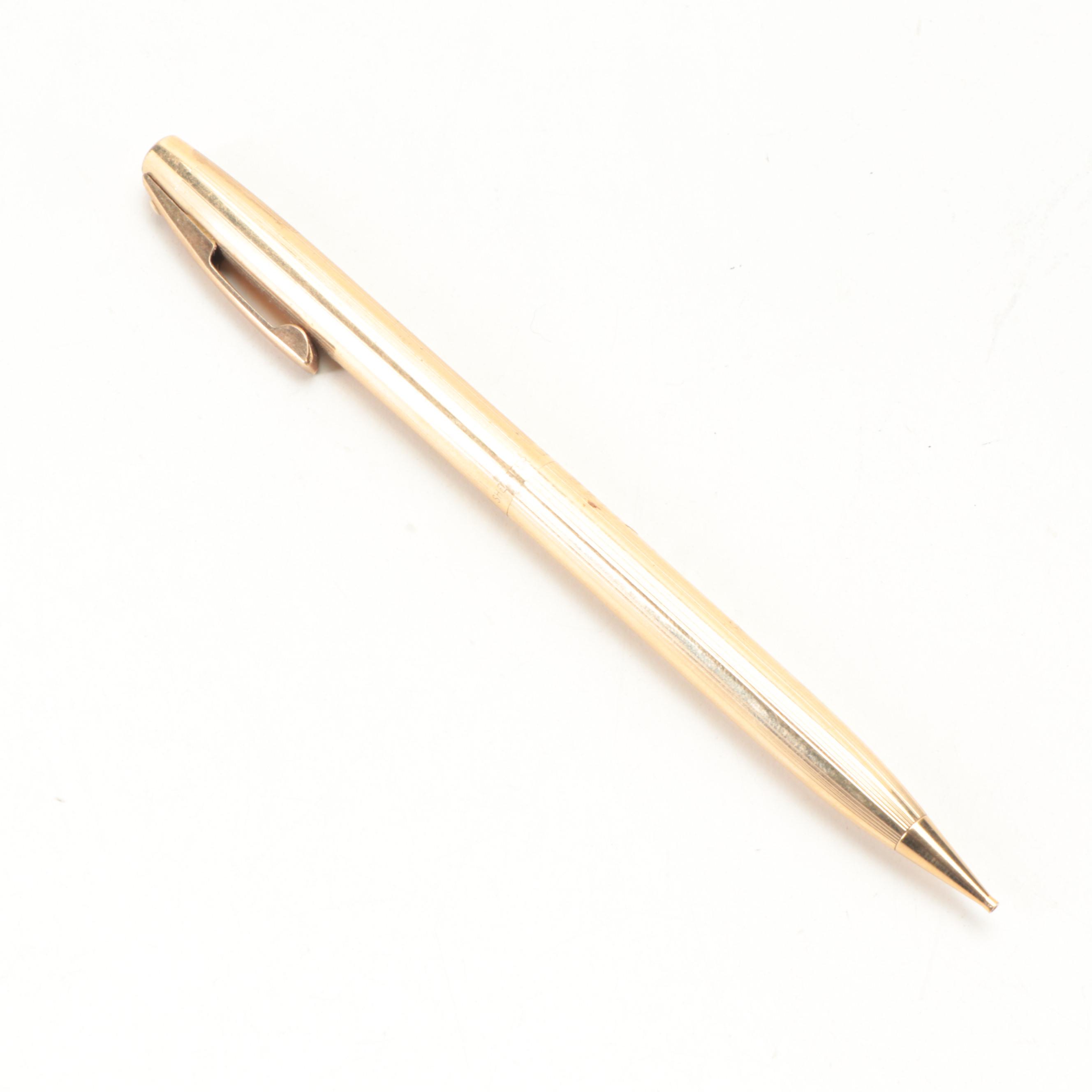 Ronson Gold-Filled "Penciliter", Mechanical Pencil, Ballpoint and Fountain Pen