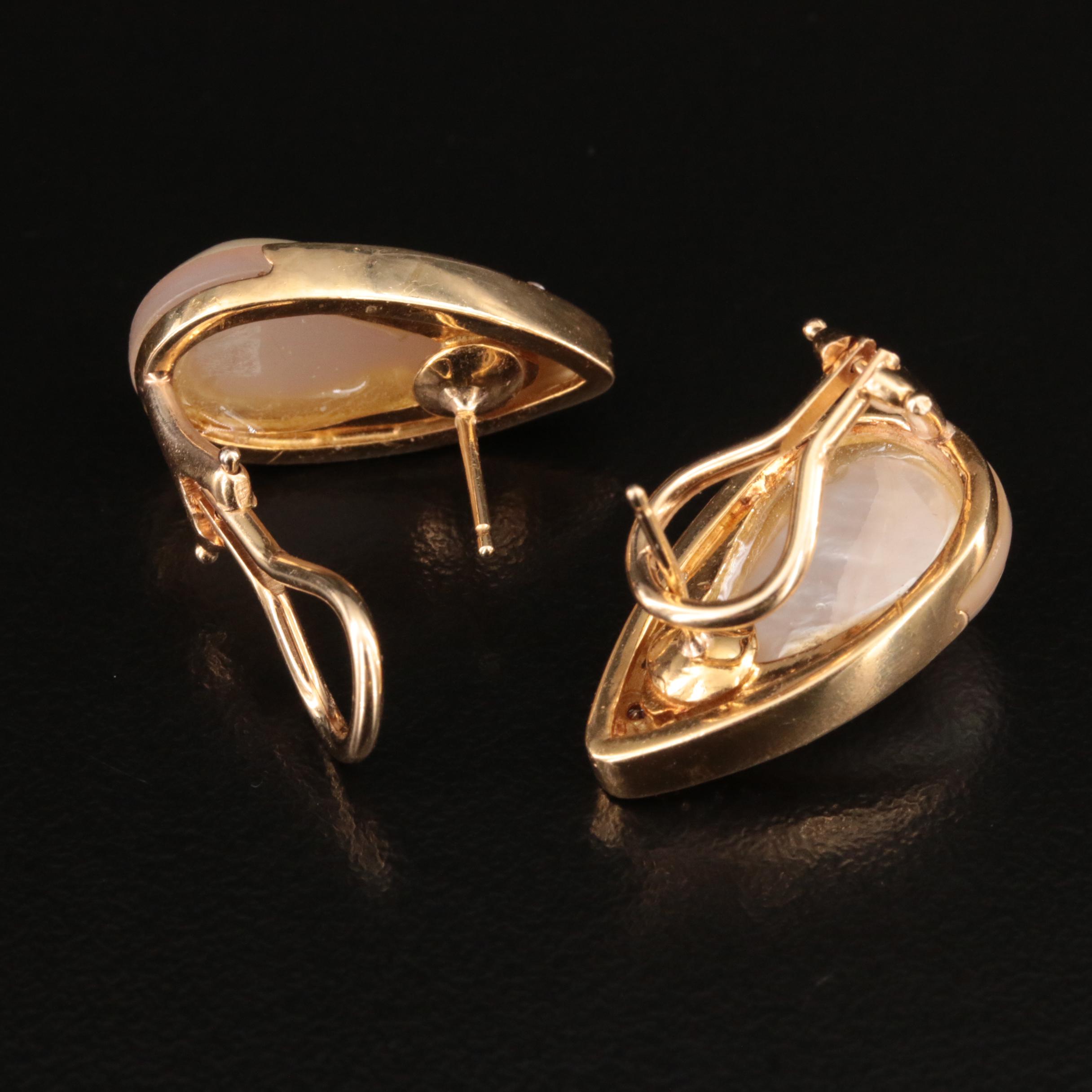 14K Pearl and Diamond Earrings