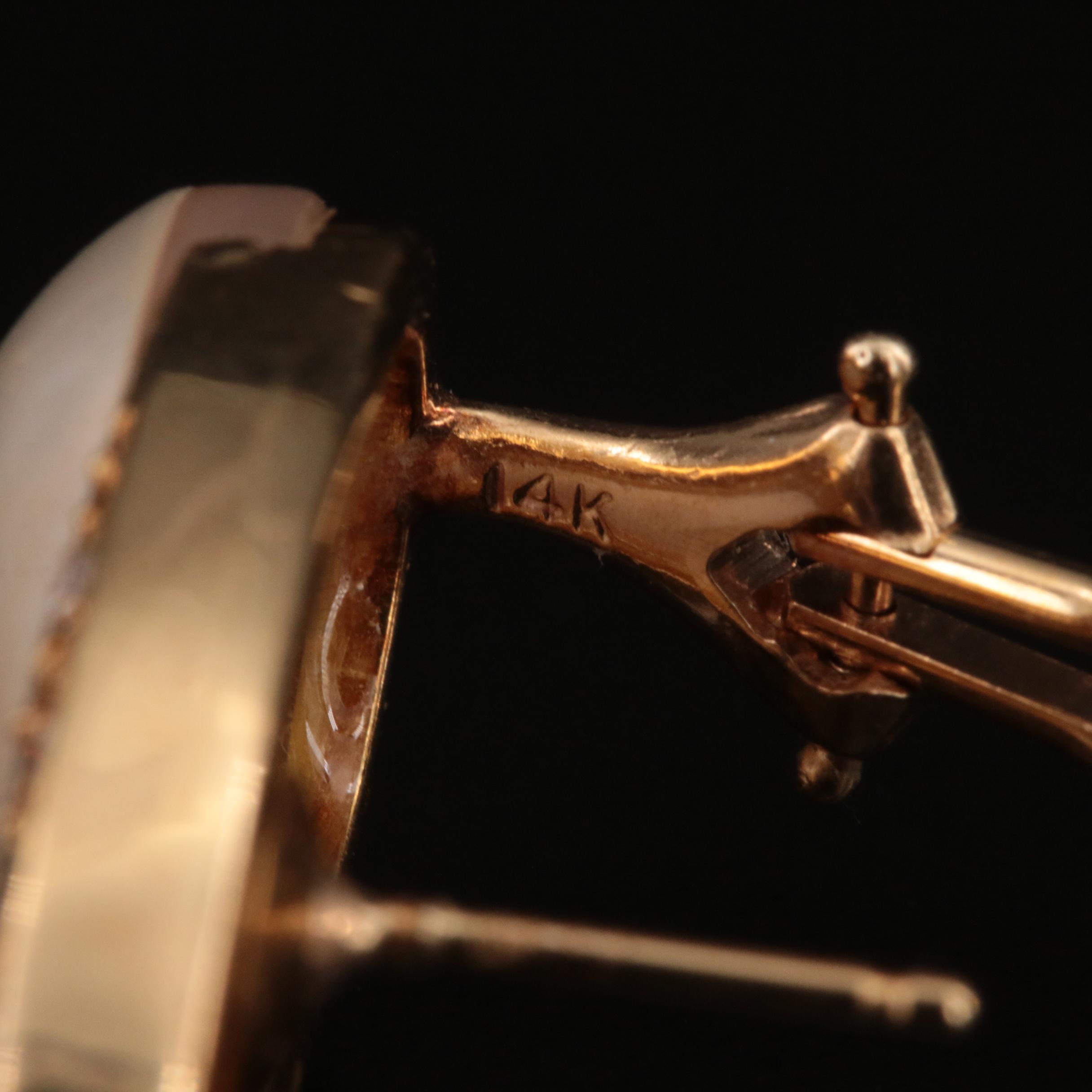 14K Pearl and Diamond Earrings