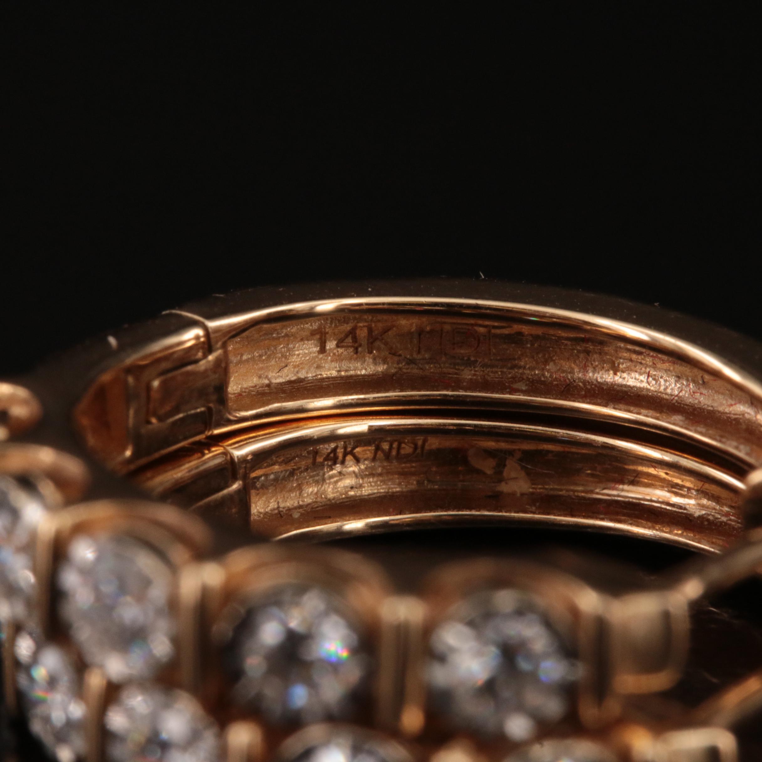 14K 0.63 CTW Diamond Hoop Earrings