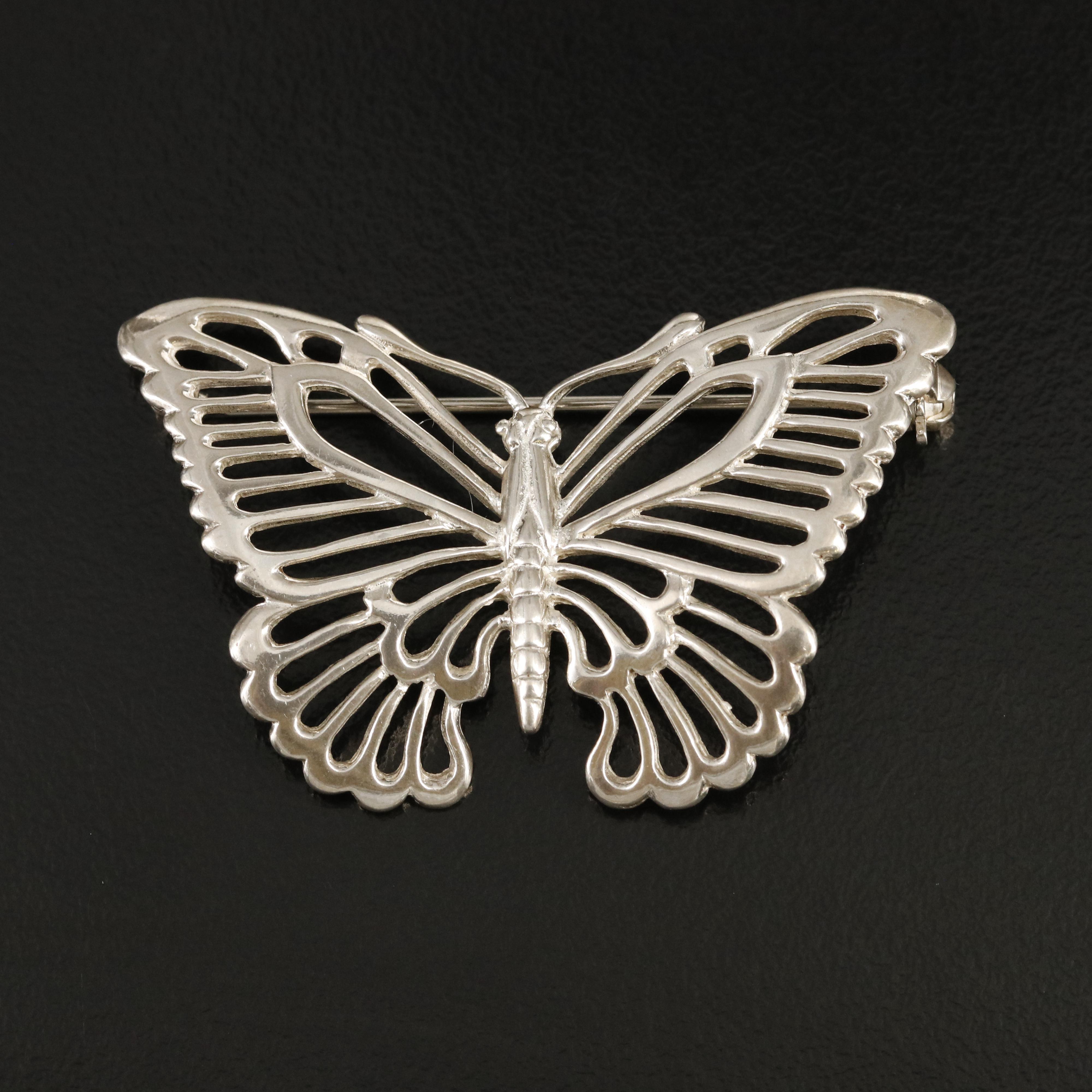 Sterling Butterfly Brooch