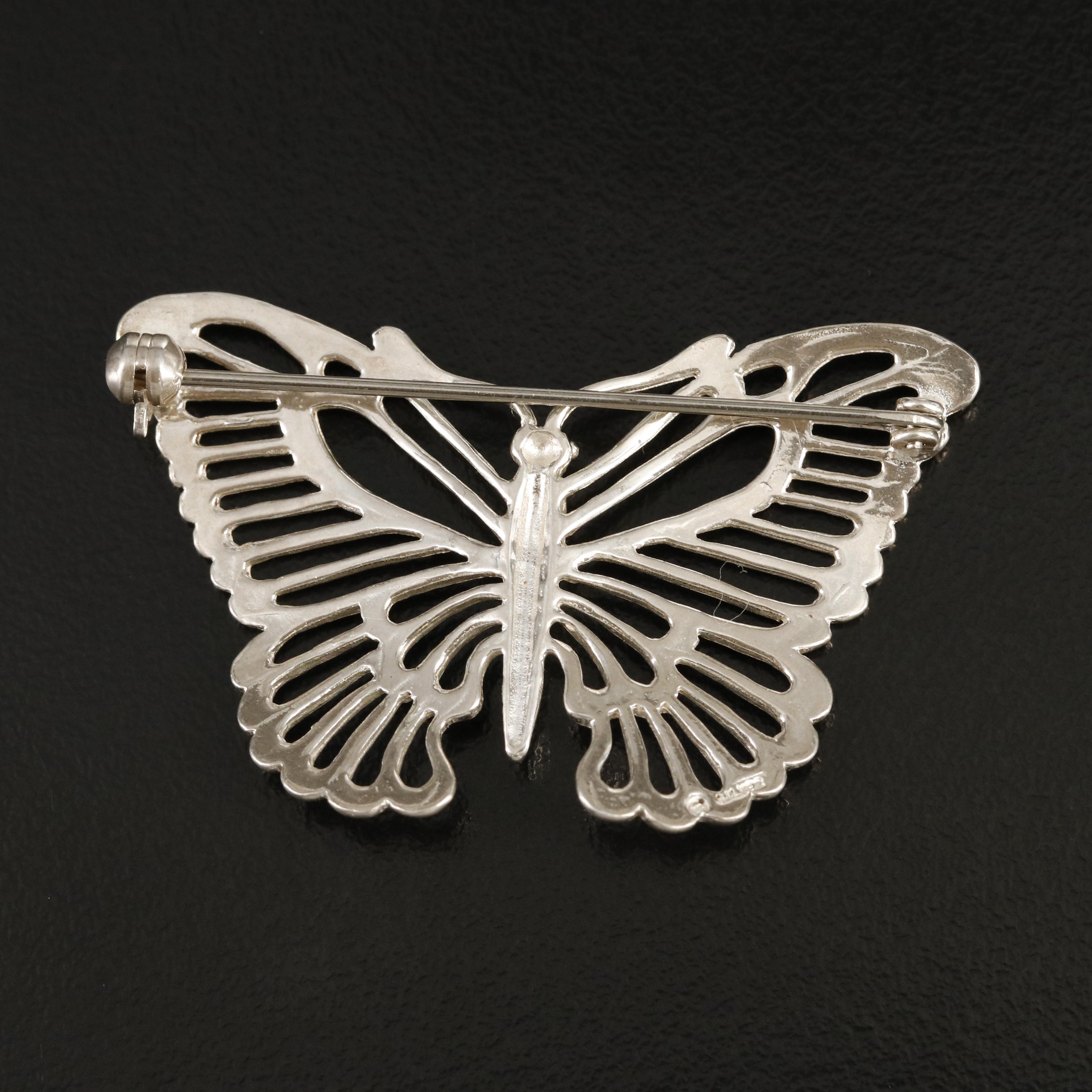 Sterling Butterfly Brooch