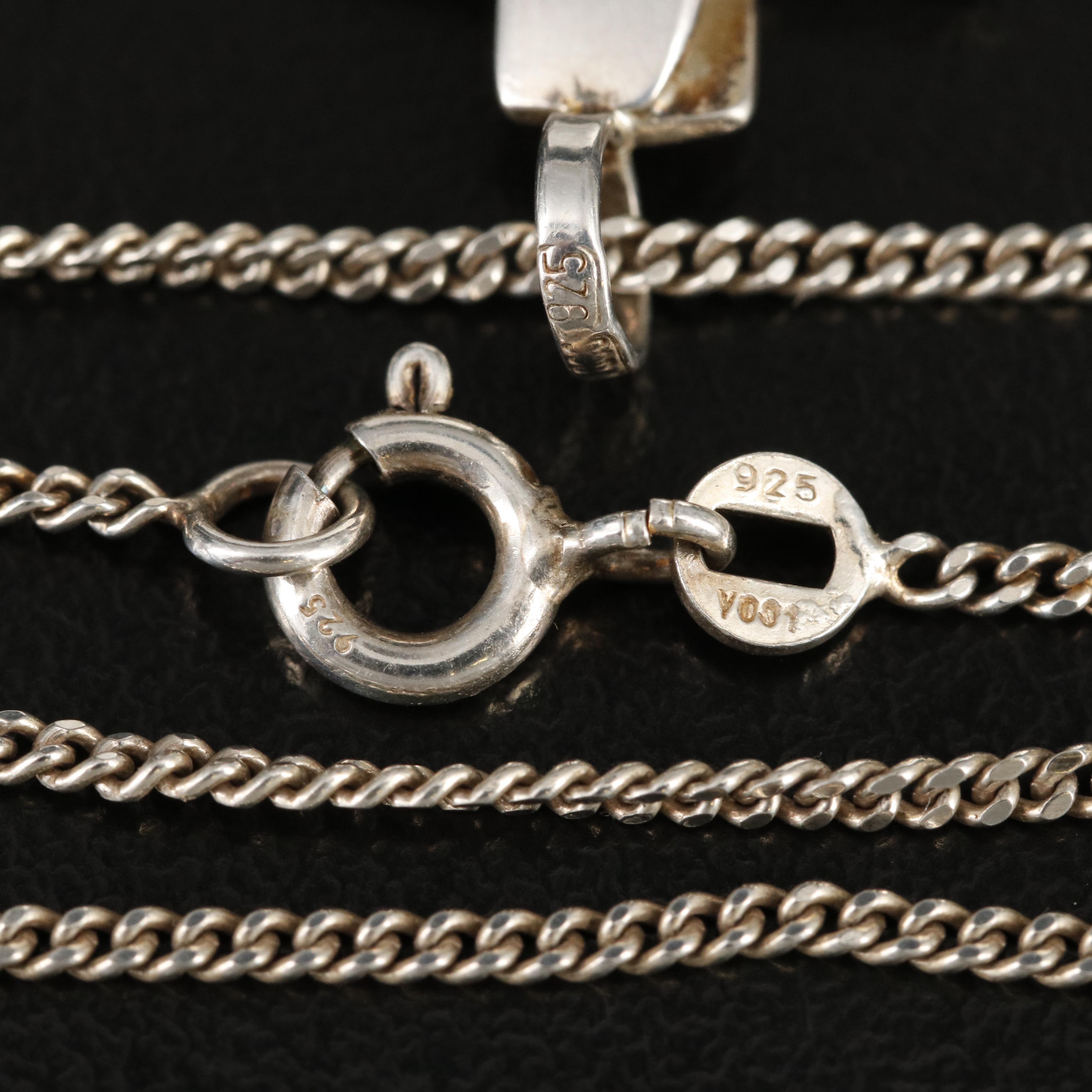 Sterling Cross Pendant Necklace