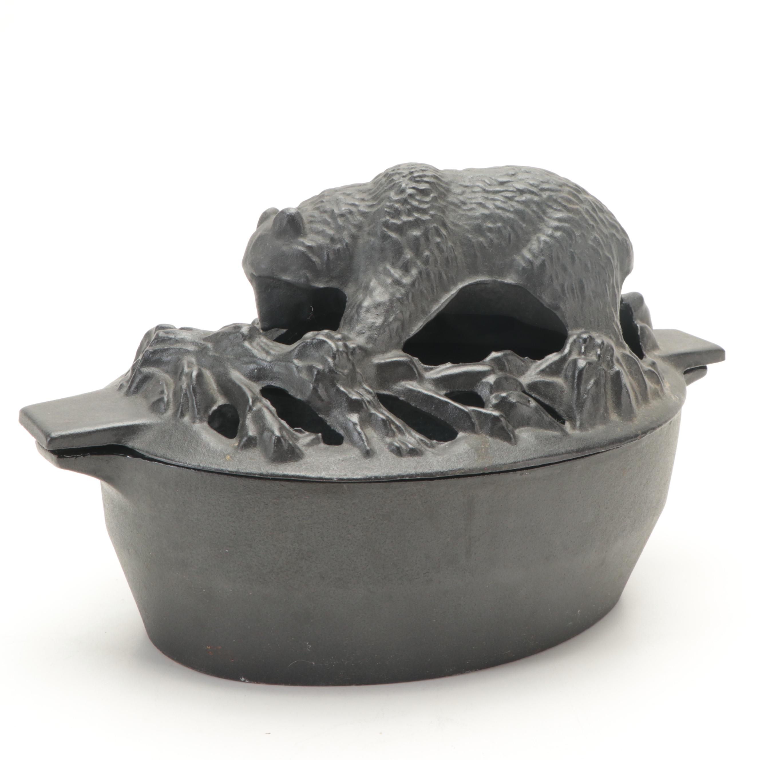 John Wright Cast Iron Wood Stove Steamer