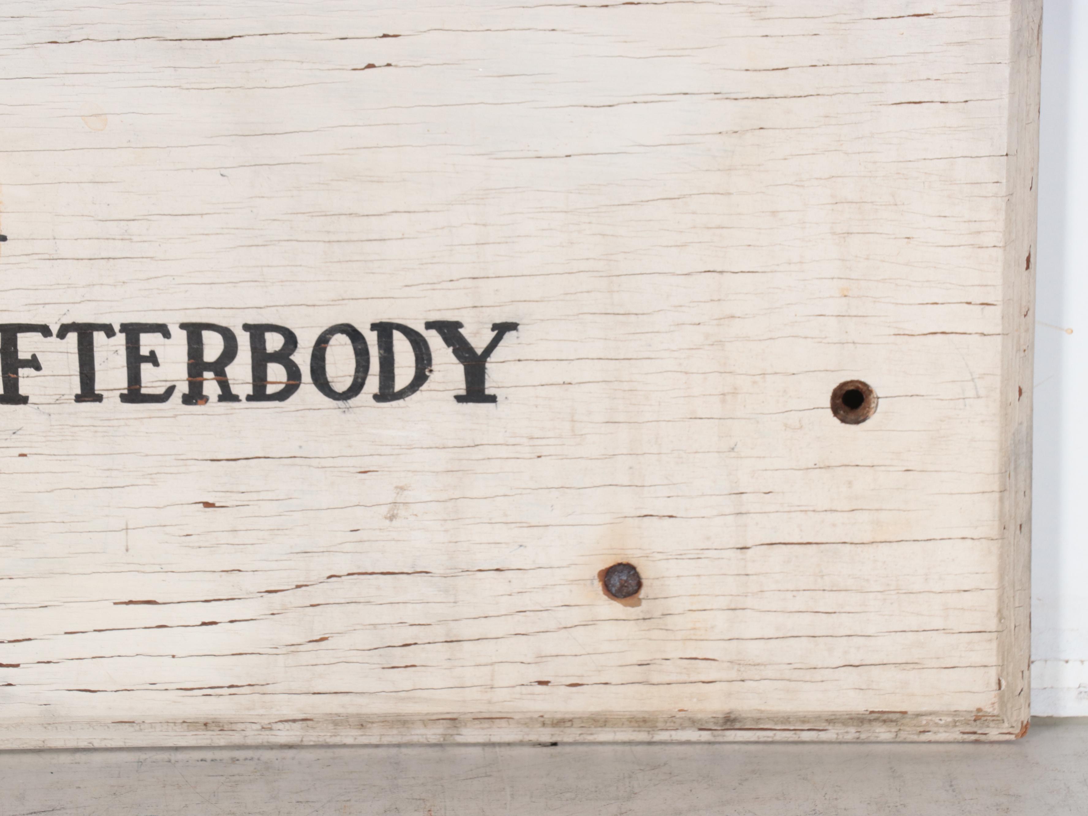 Hand-Painted Military Cafeteria Sign