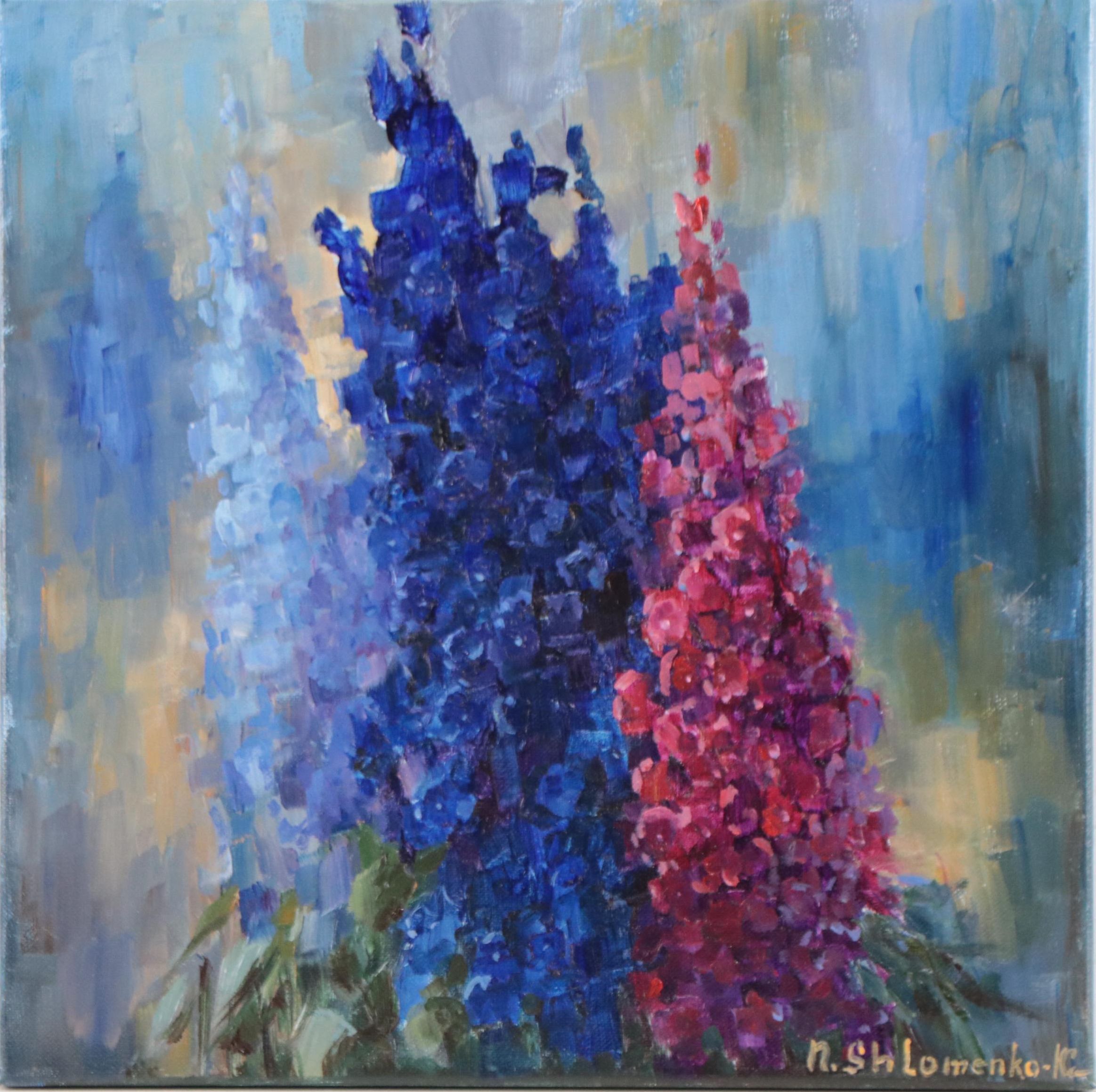 Nataliya Shlomenko Oil Painting "Larkspur," 2022