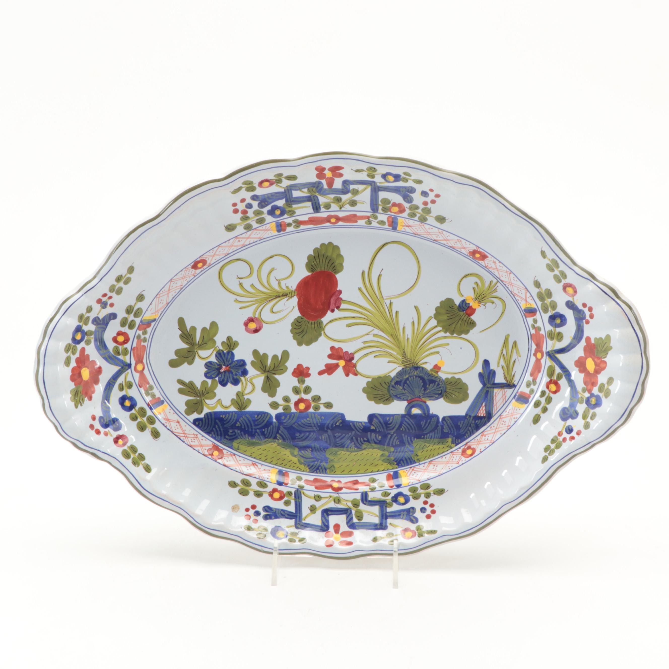 Taste Setter by Sigma Hand-Painted Italian Faïence Tureen and Platter
