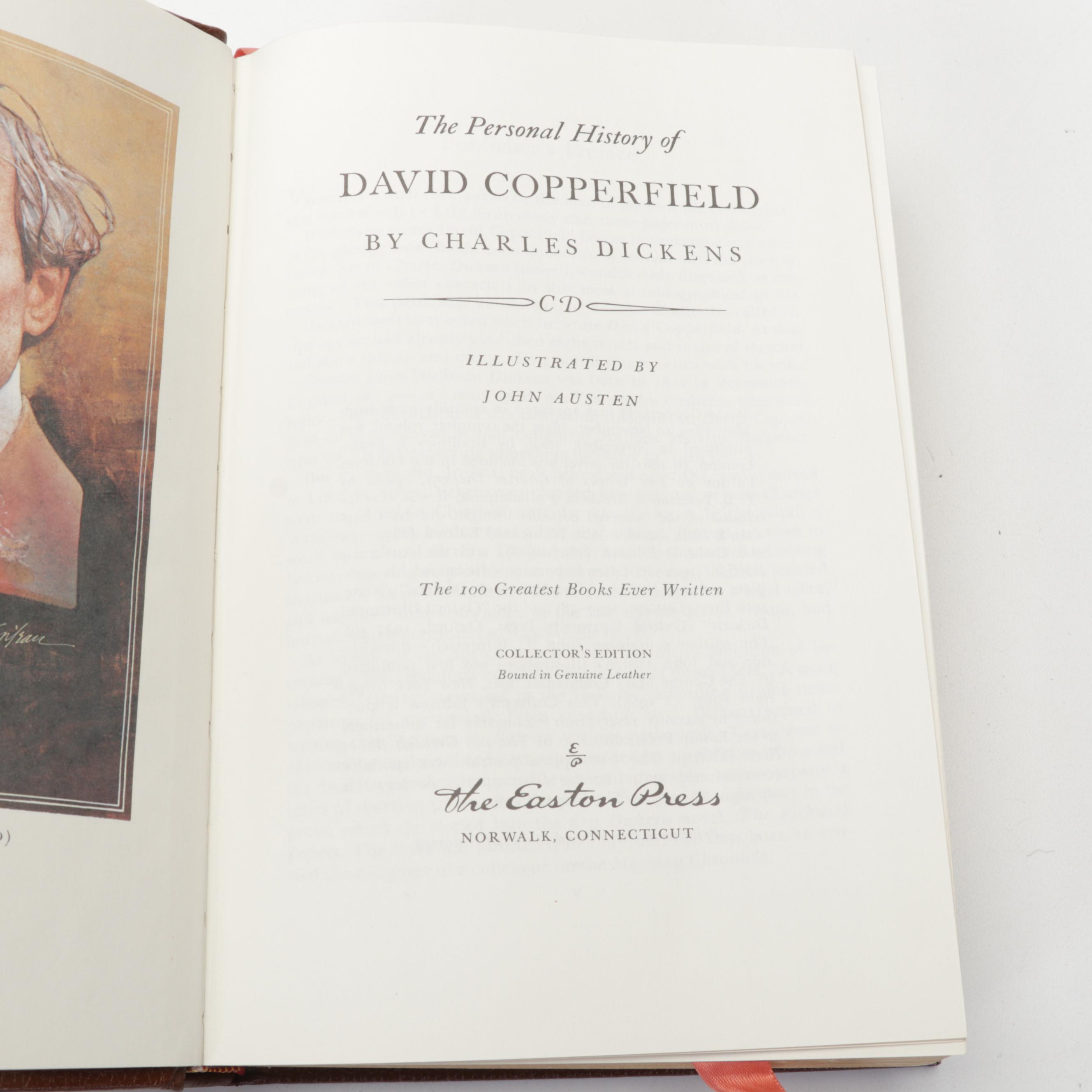 Easton Press Fiction Classics Including Dickens, Austen, and Carroll