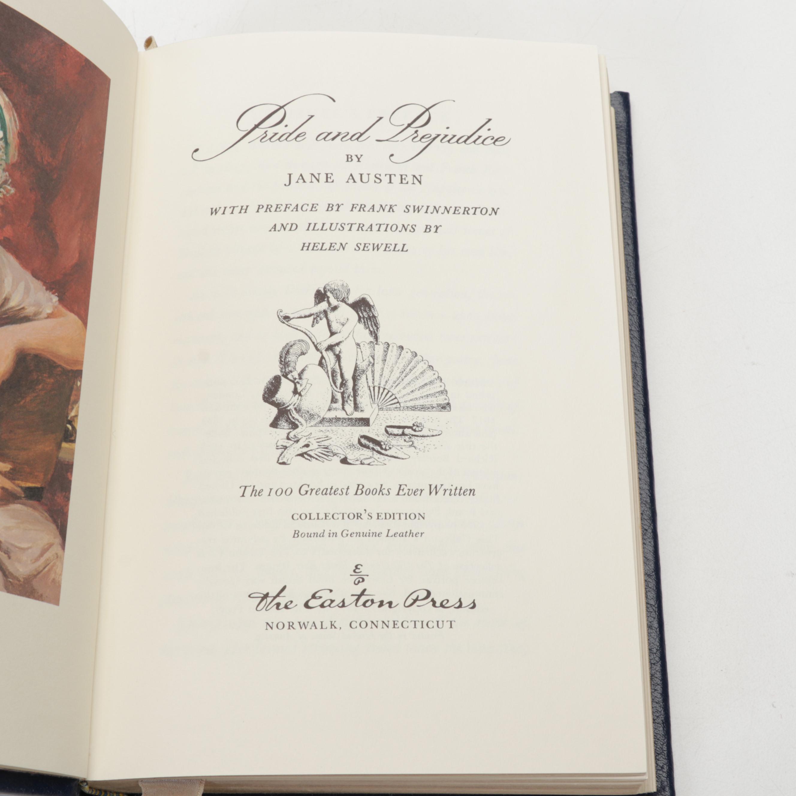 Easton Press Fiction Classics Including Dickens, Austen, and Carroll