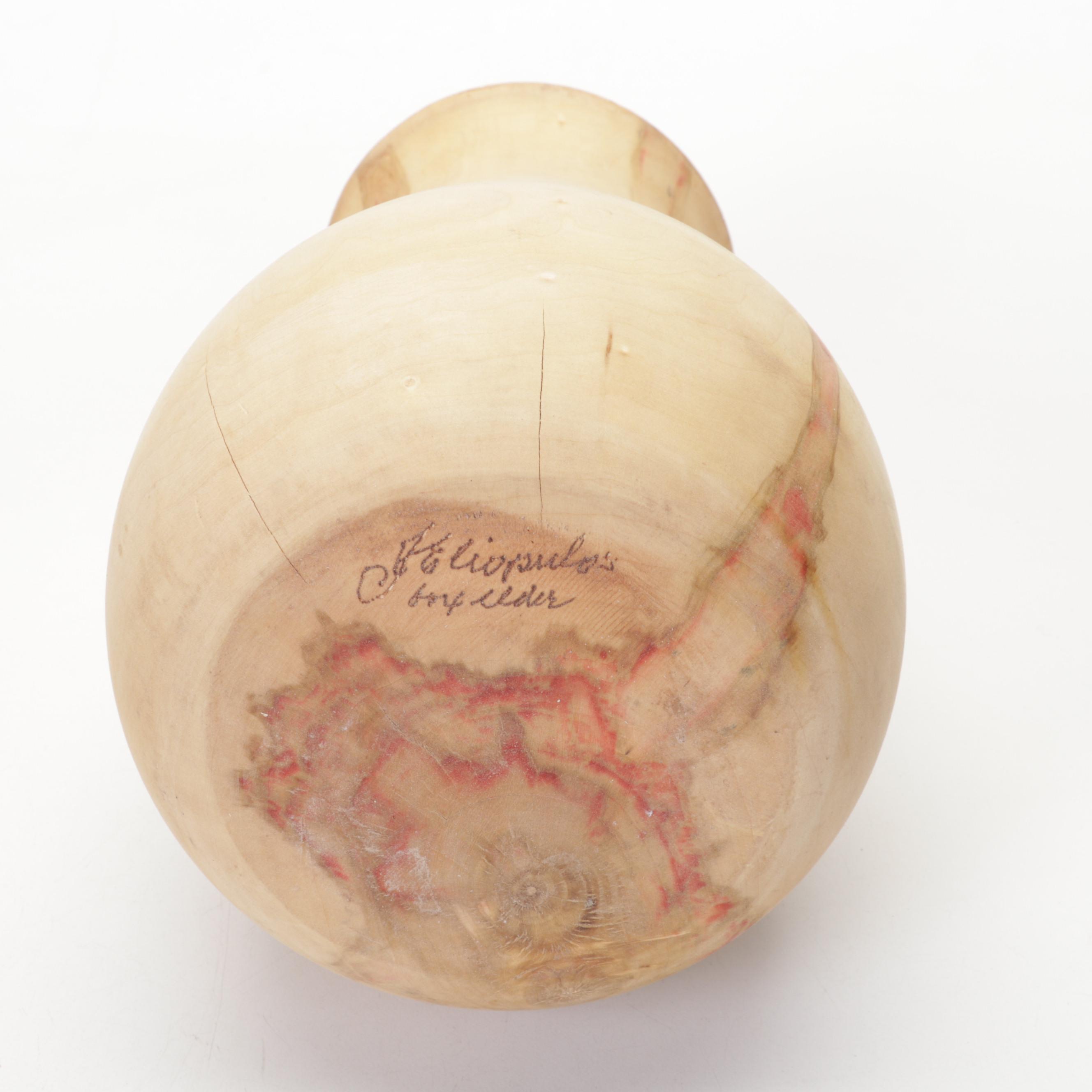 Jim Eliopulos Turned Box Elder Bowl and Vase