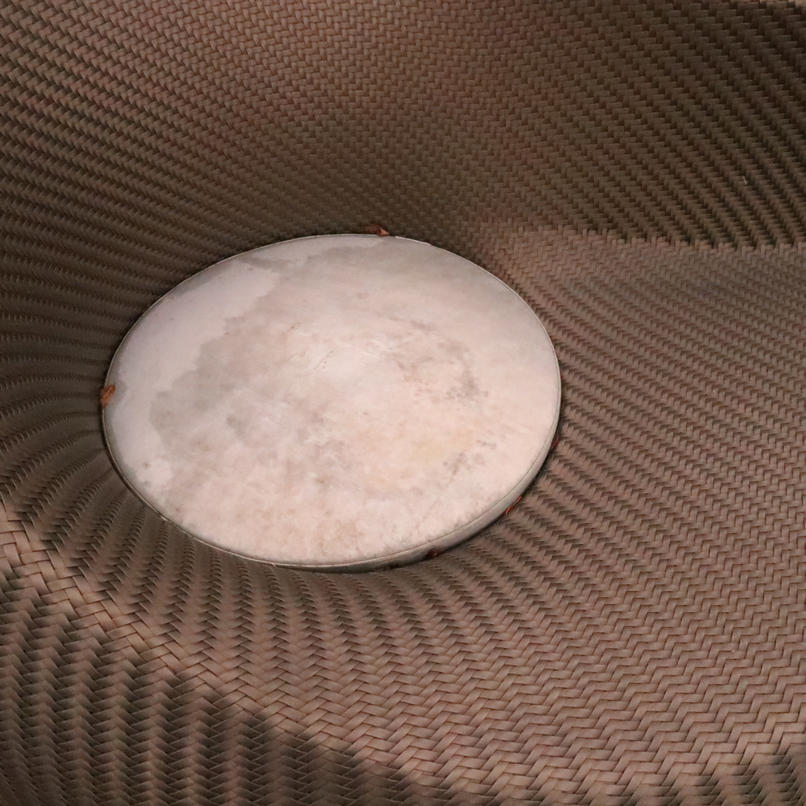 Dedon "Yin Yang" Outdoor Woven Synthetic Swivel Lounging Sofa