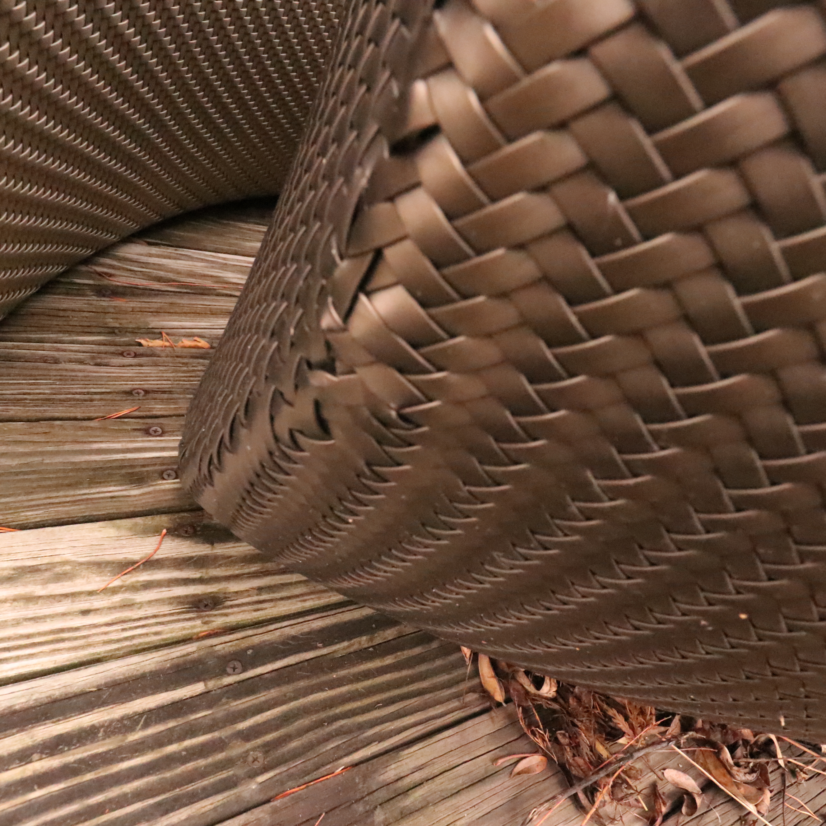 Dedon "Yin Yang" Outdoor Woven Synthetic Swivel Lounging Sofa