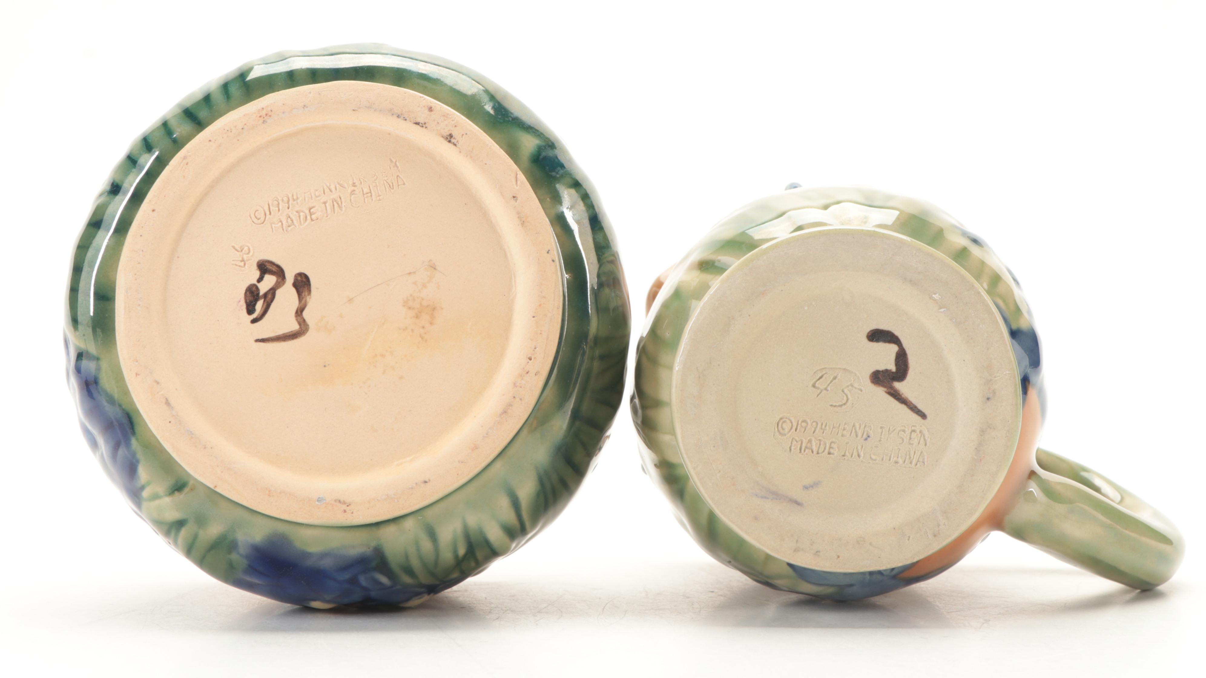 Henrisksen Majolica Tea Set, 1994